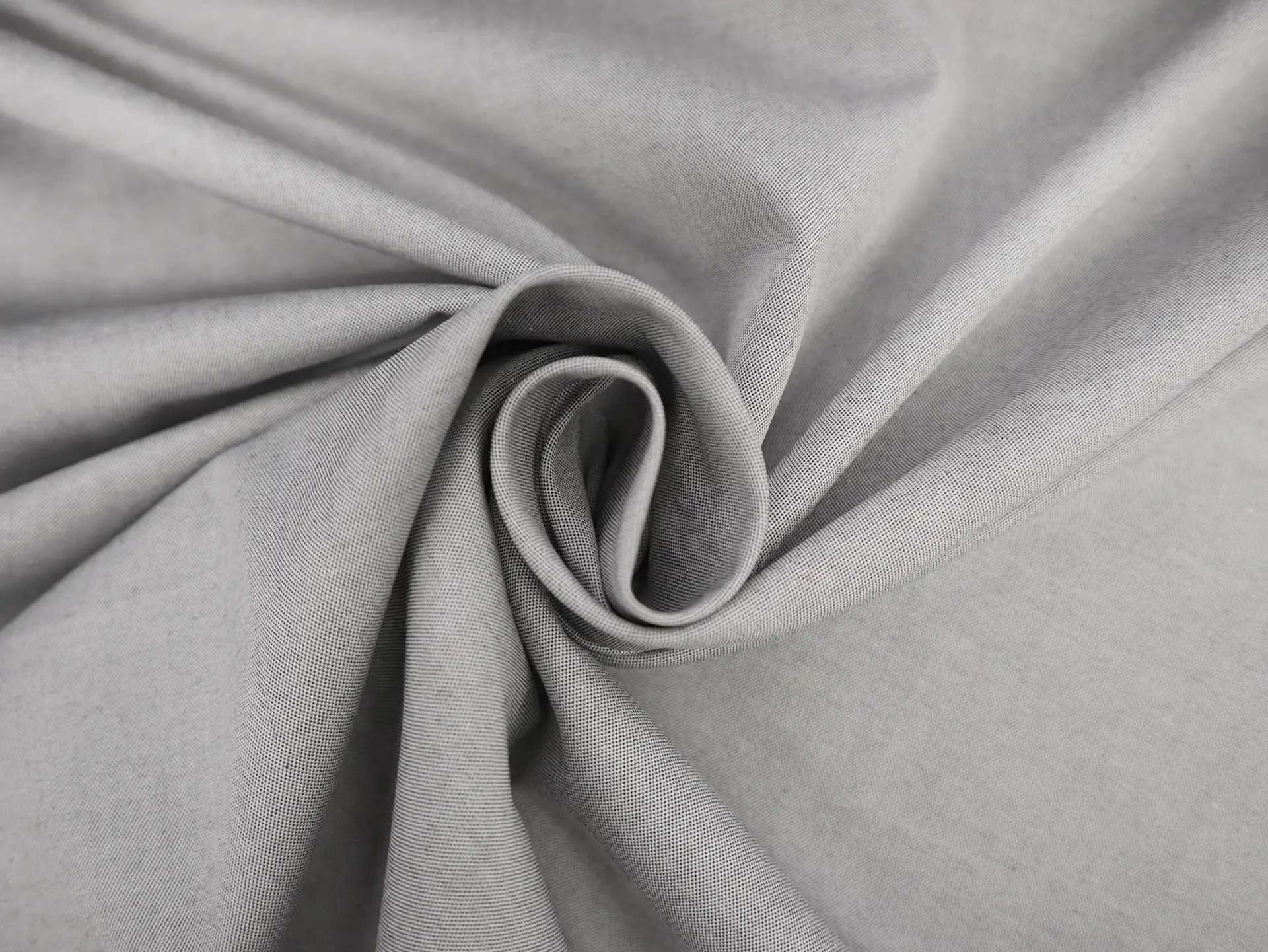 Cotton Pinpoint Oxford Shirting in Salt & Pepper