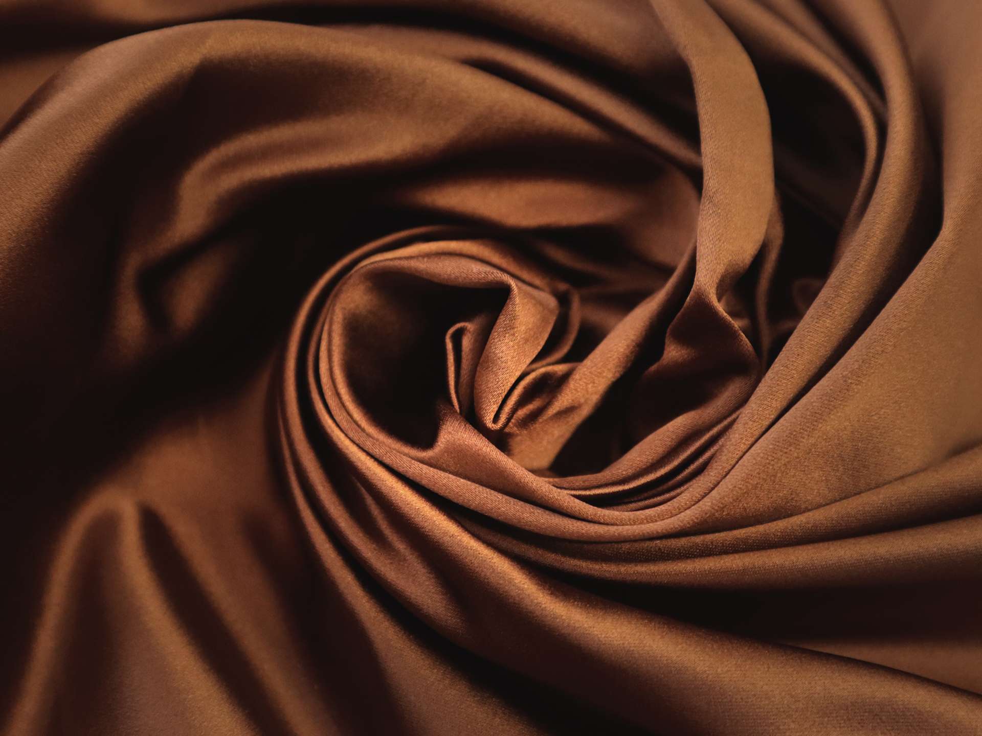 Pure Silk Duchesse Satin in Brown