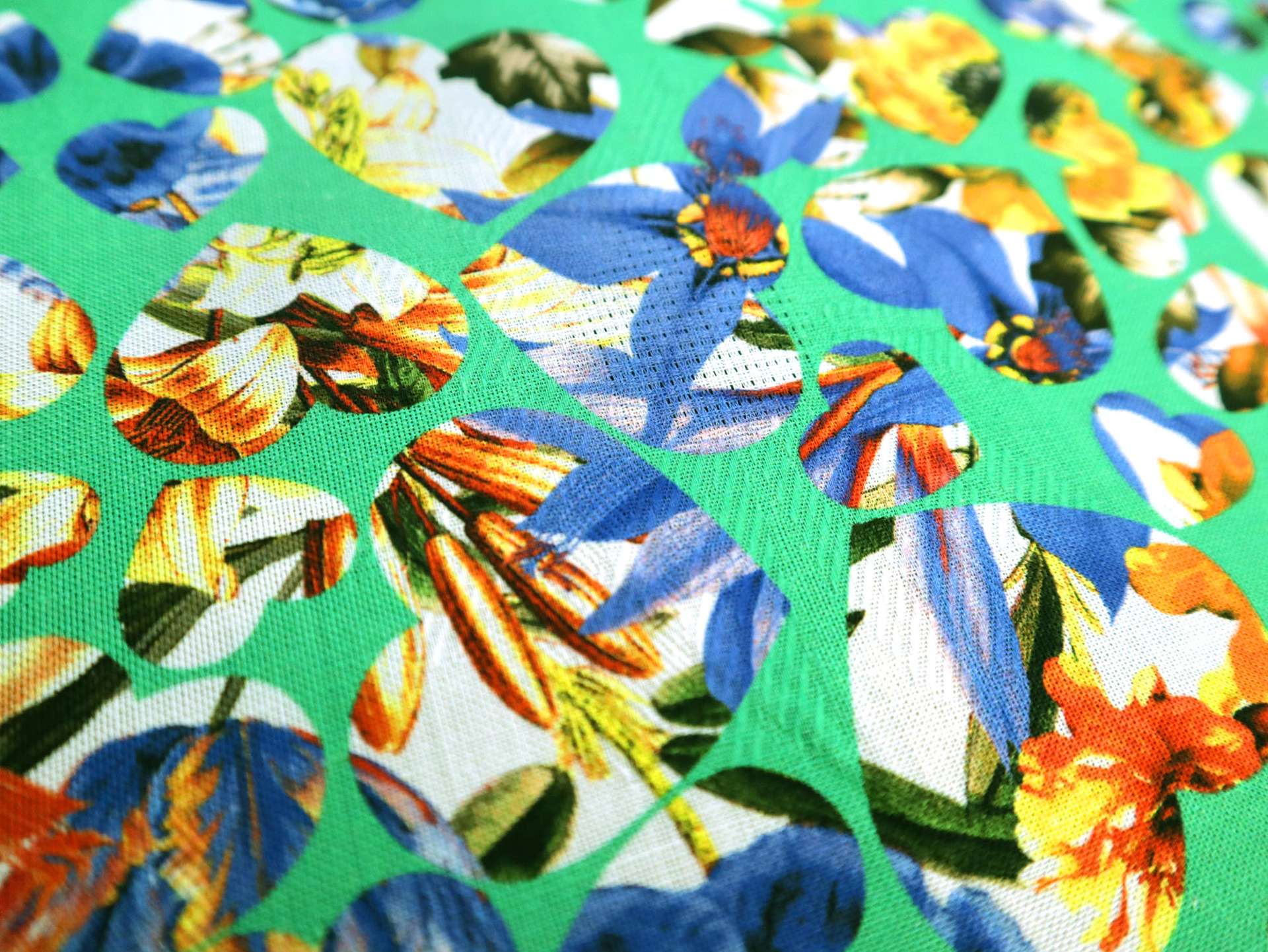 Cotton Novelty Print with Floral Hearts