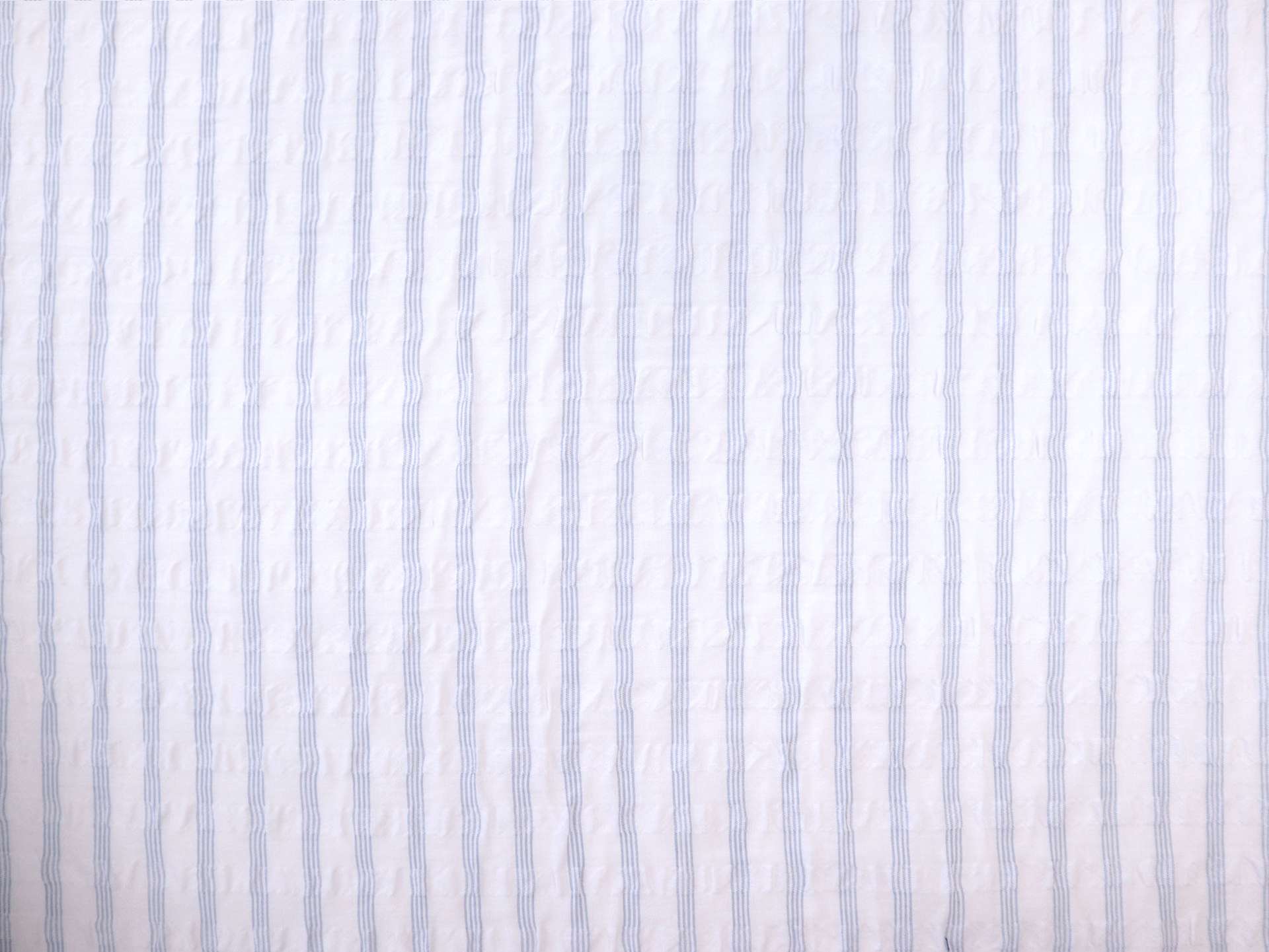 Cotton Blend Seersucker Stripe in Cornflower