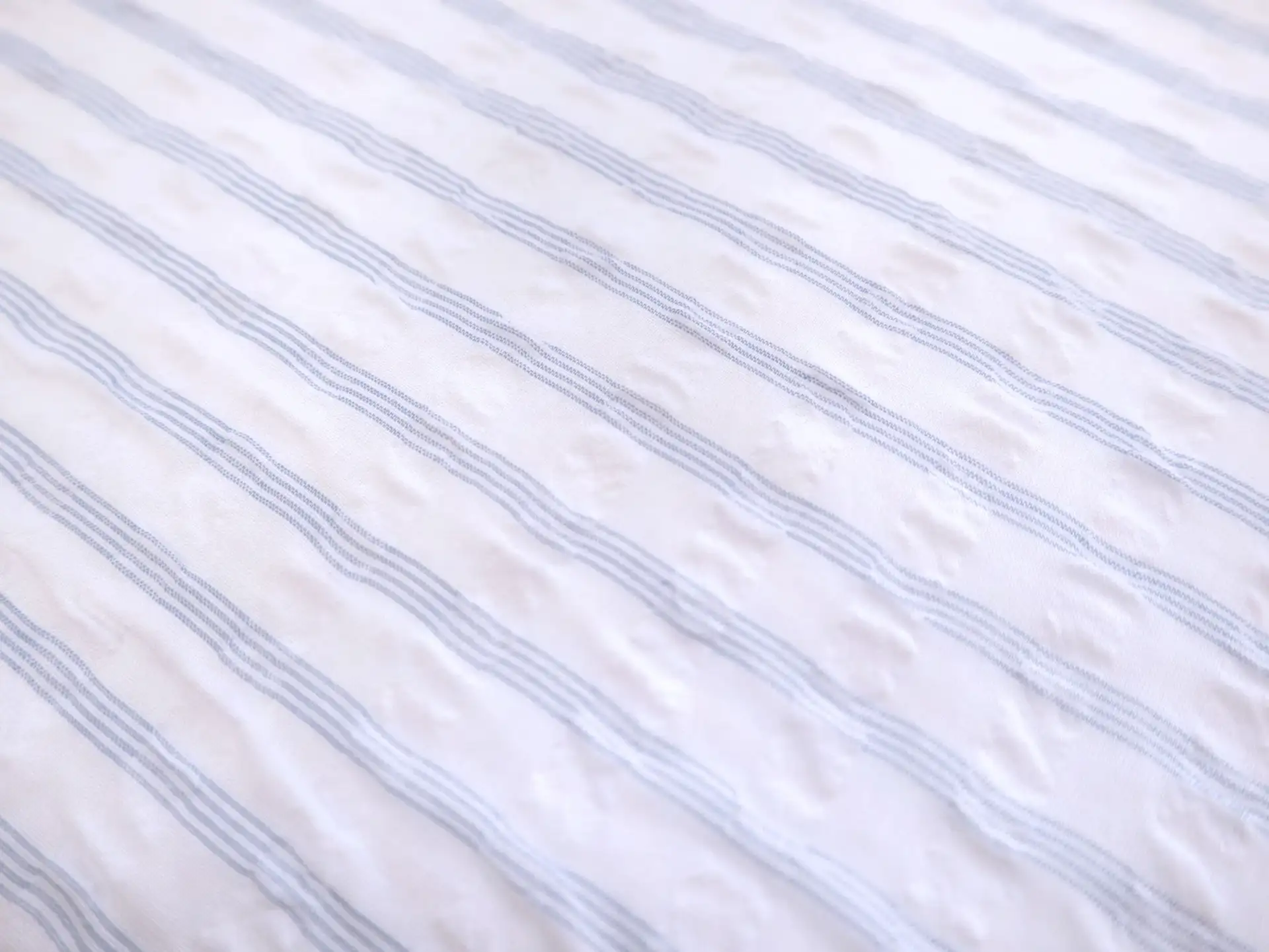 Cotton Blend Seersucker Stripe in Cornflower