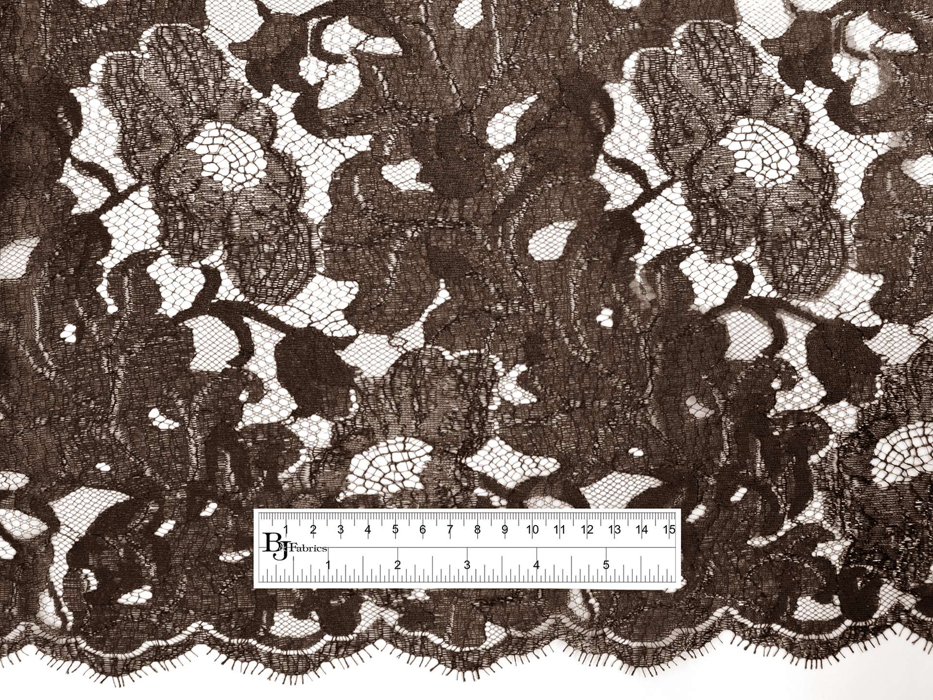Metallic Chantilly Lace in Brown