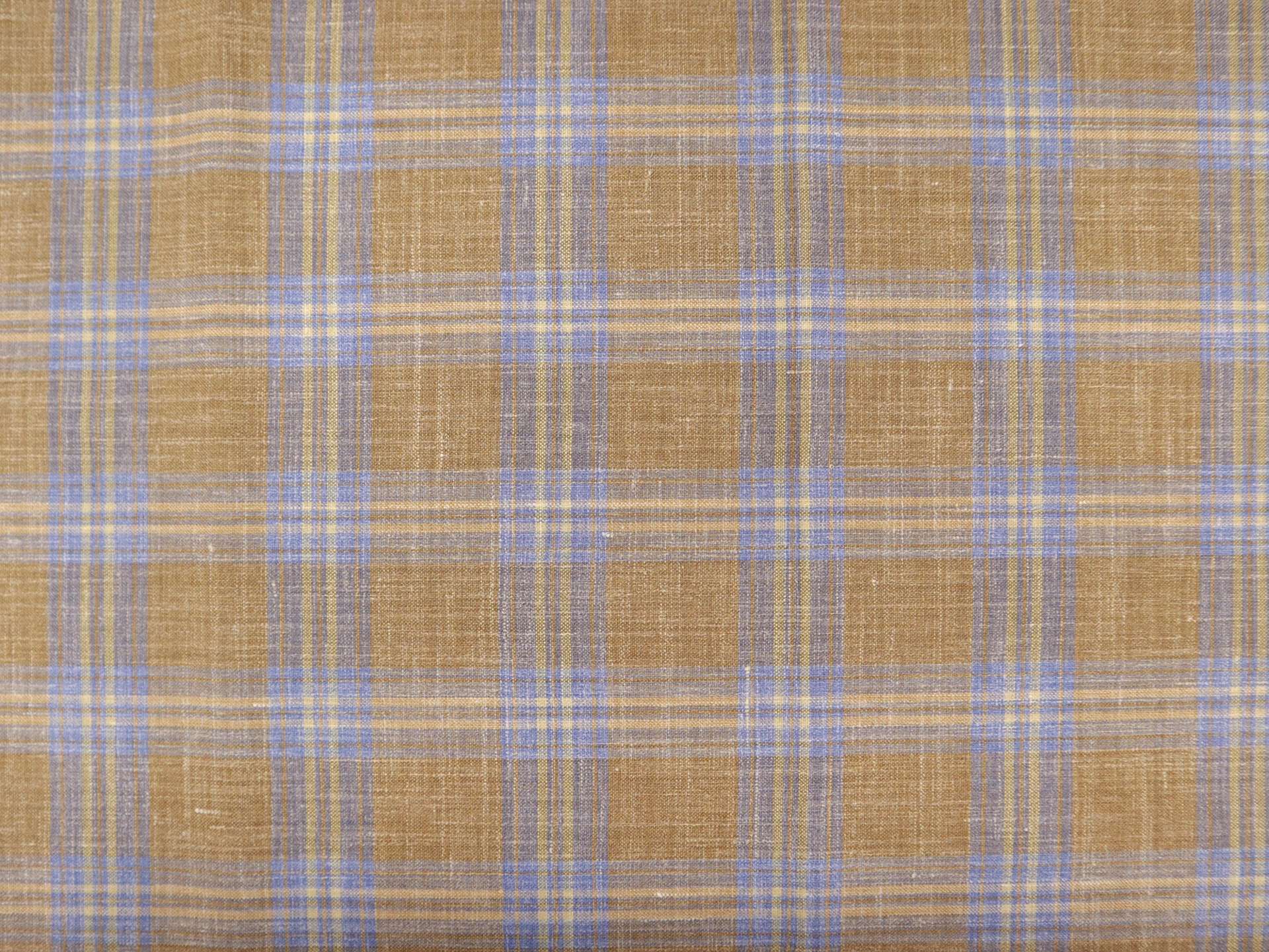 Wool, Silk, & Linen Plaid Suiting 