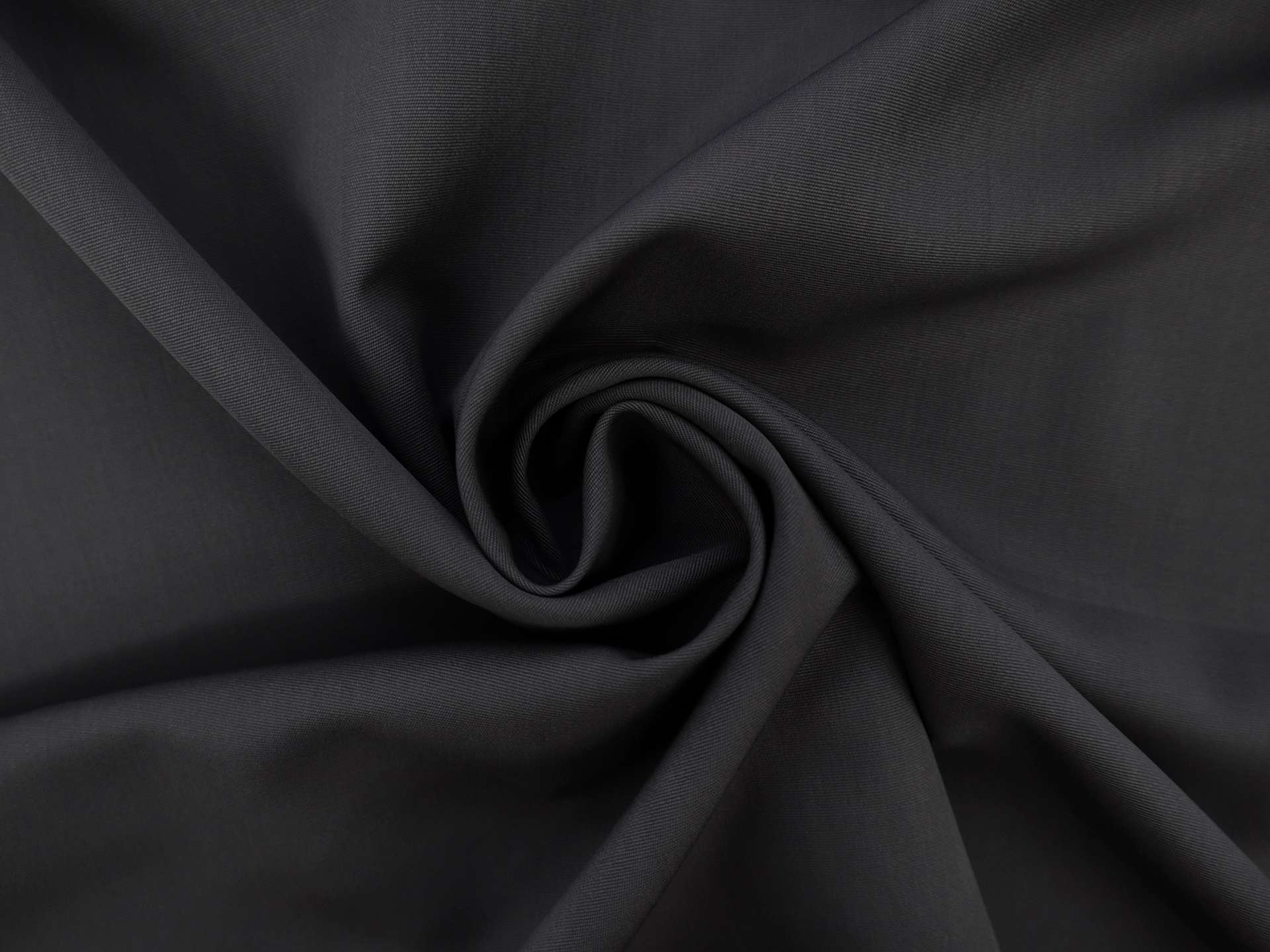Virgin Wool Gros de Londres in Gunmetal 