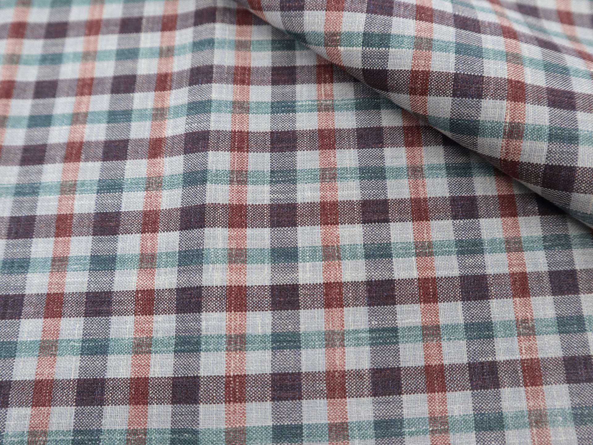 Wool, Silk, & Linen Plaid Suiting