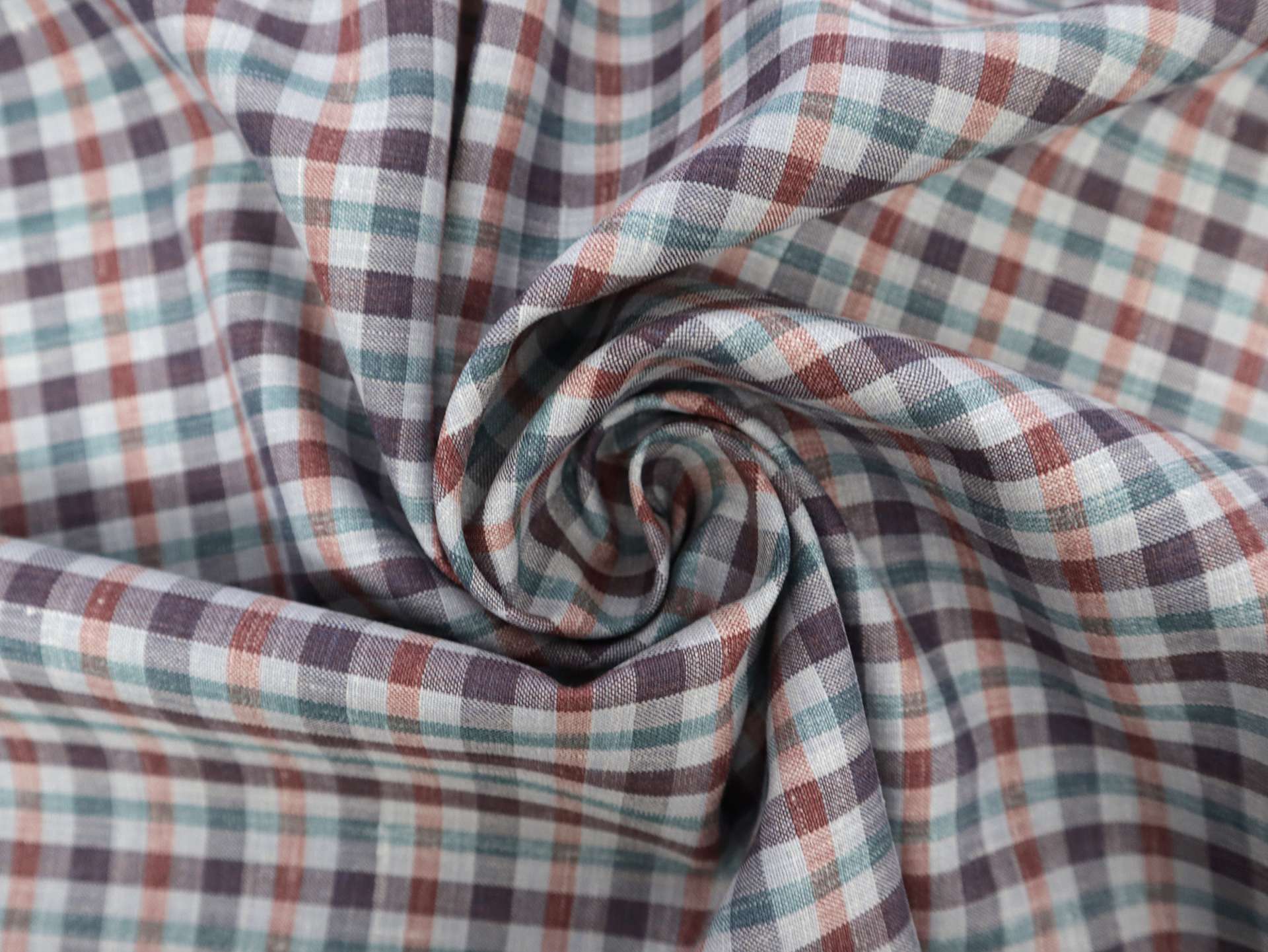 Wool, Silk, & Linen Plaid Suiting