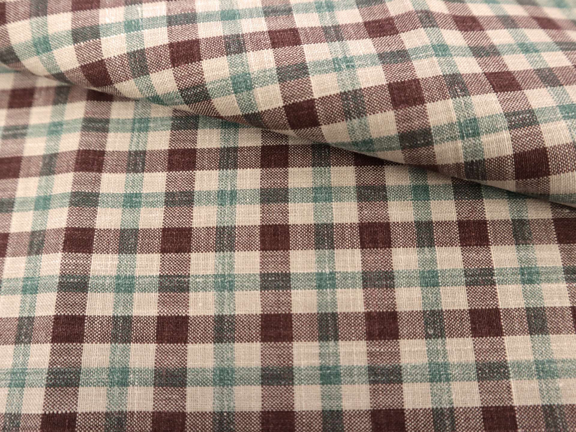 Wool, Silk, & Linen Plaid Suiting