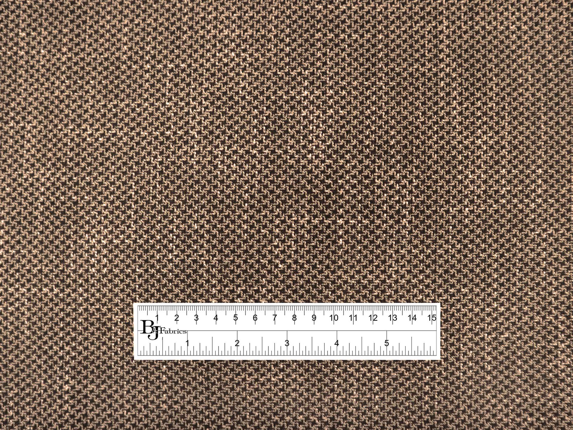 Bamboo Blend Petit Houndstooth Suiting in Espresso 
