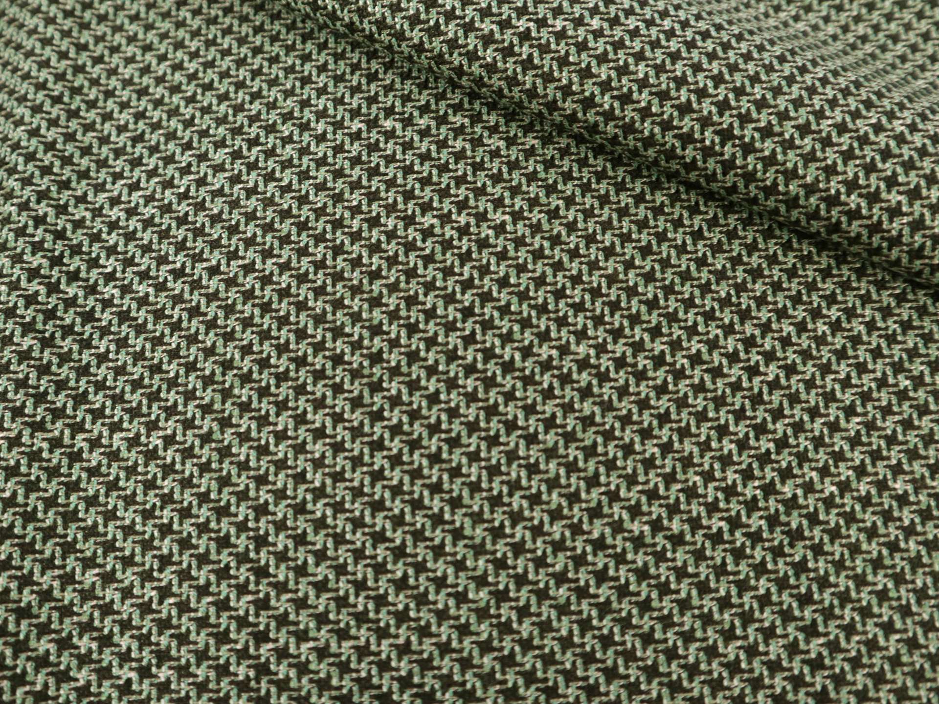 Bamboo Blend Petit Houndstooth Suiting in Celadon