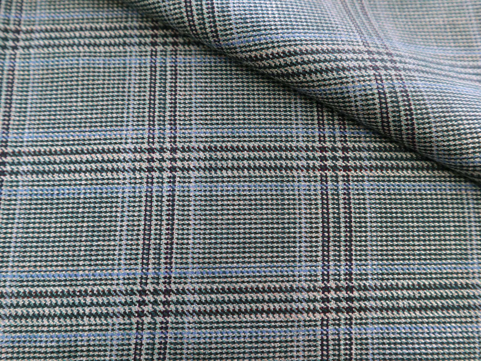 Italian Bamboo Plaid Suiting 