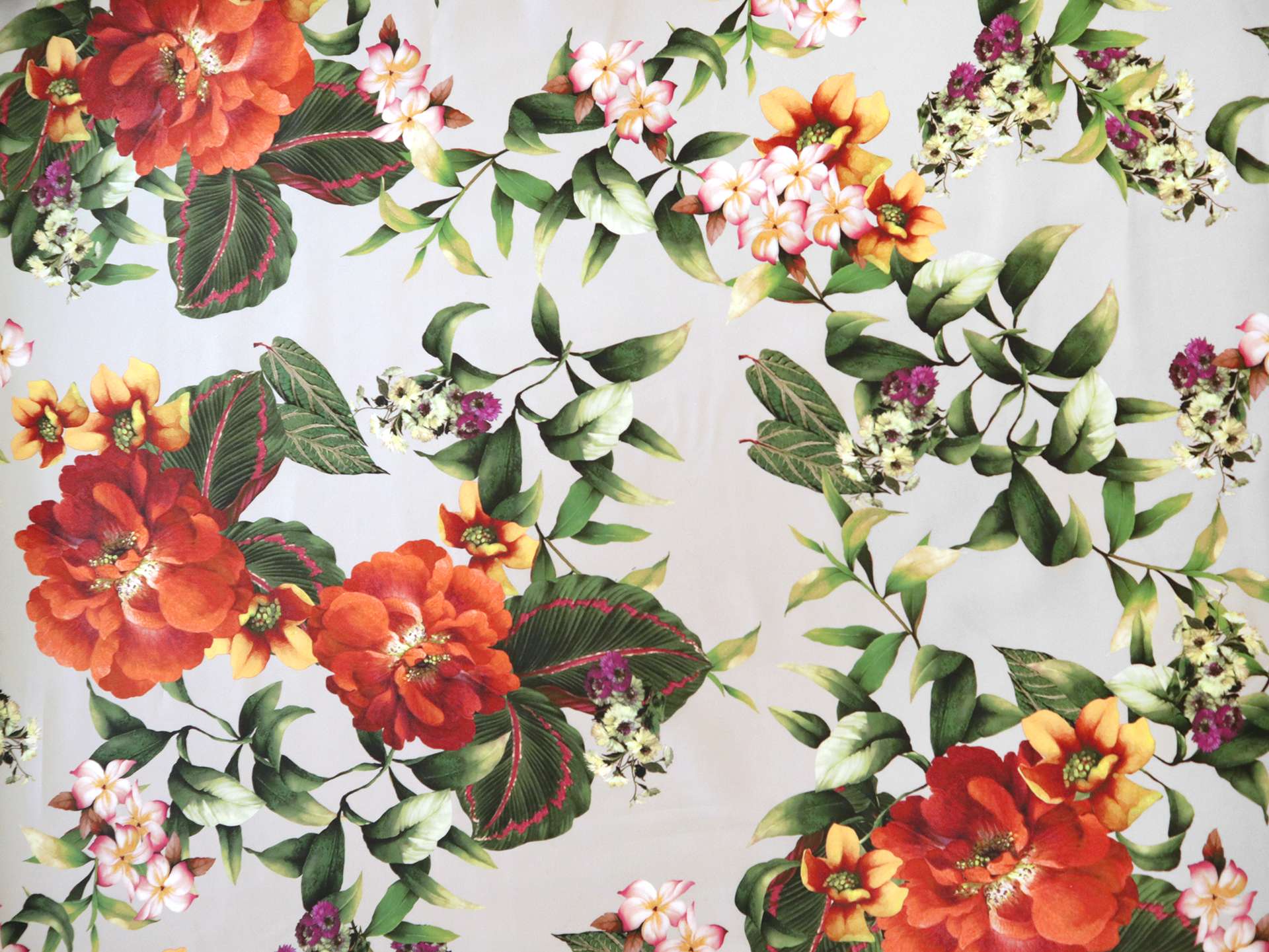 Cotton Sateen Lawn Large Florals