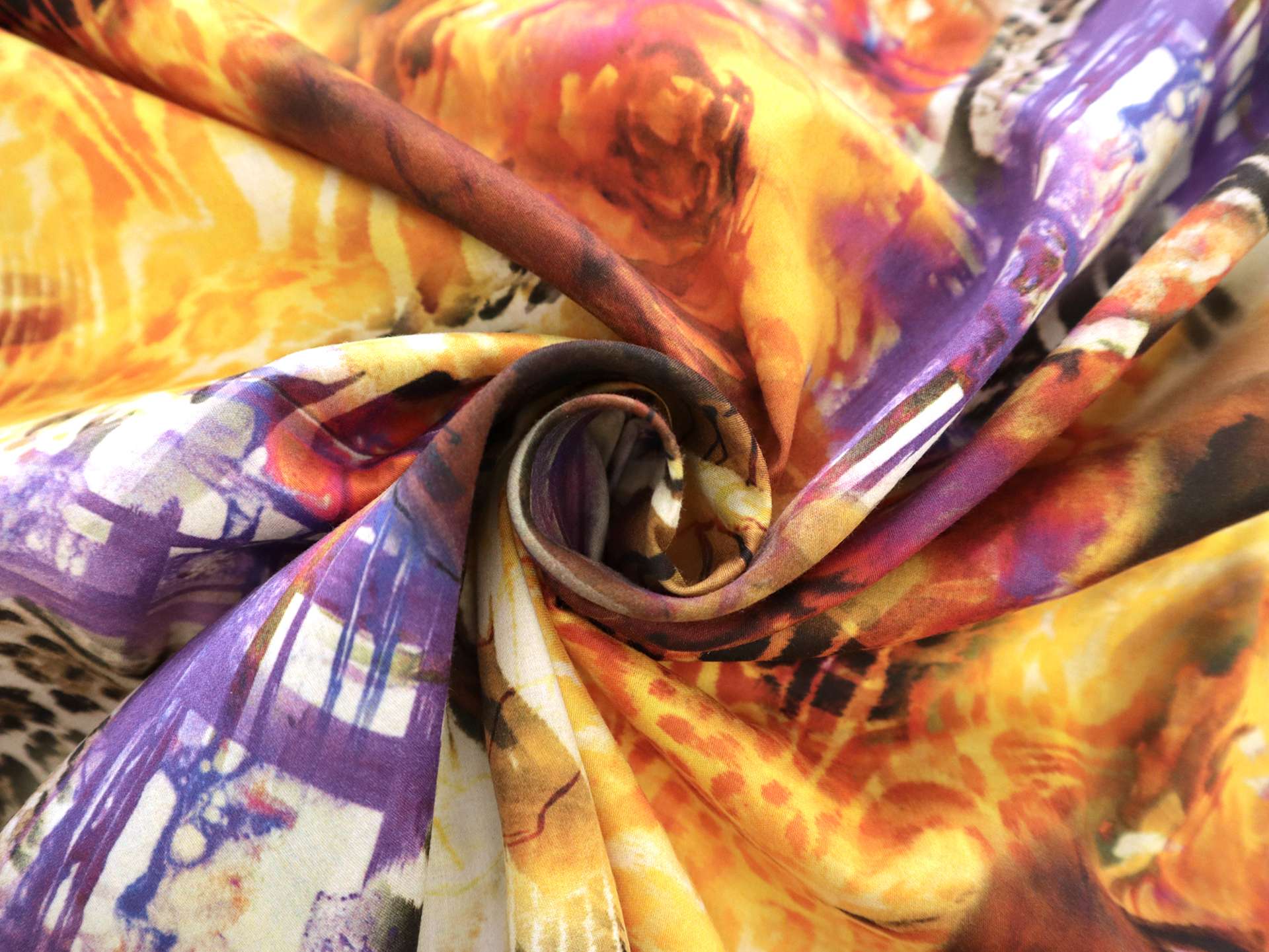Cotton Sateen Lawn Large Abstract Print