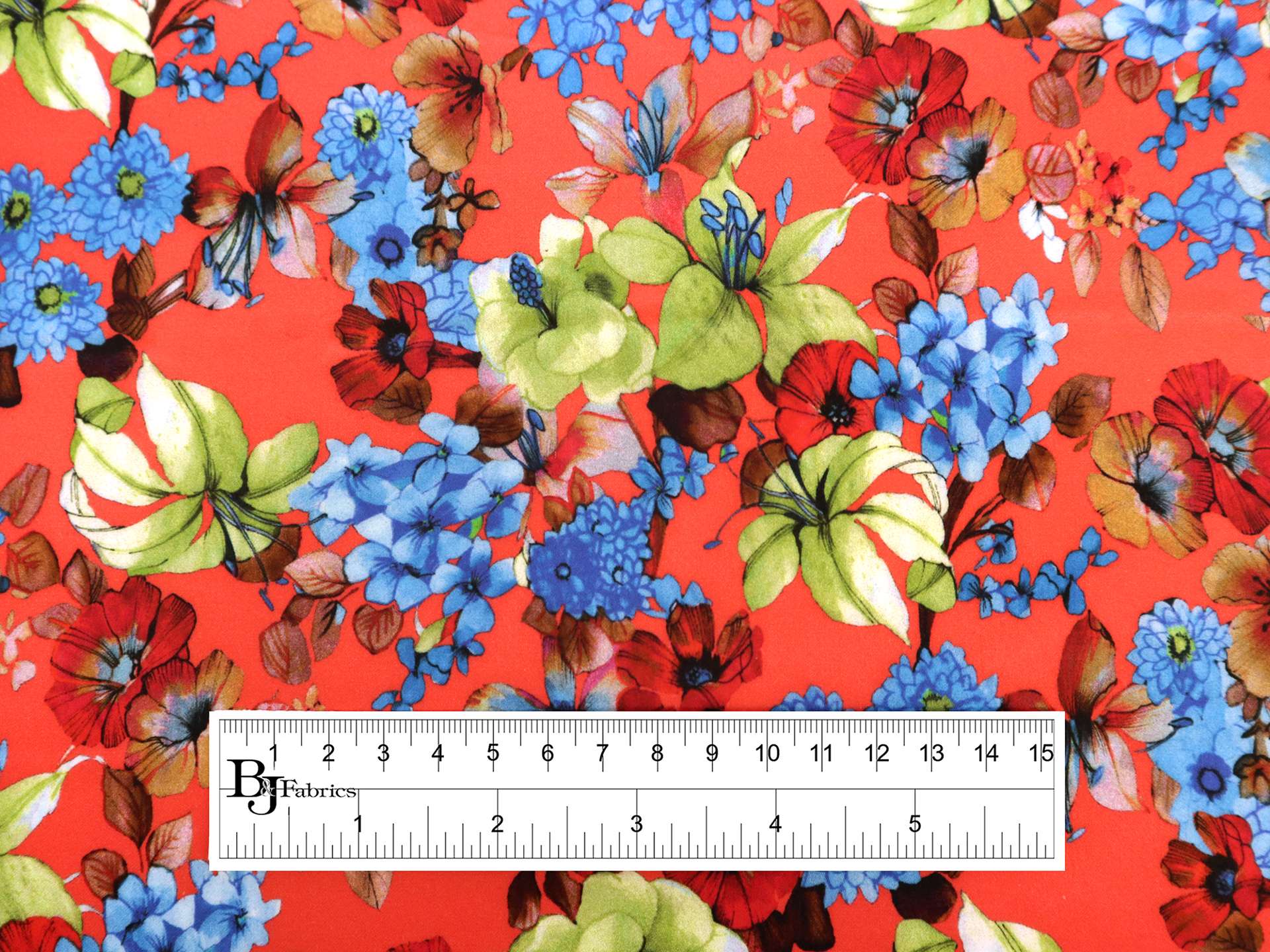 Cotton Sateen Lawn Tropical Floral Print