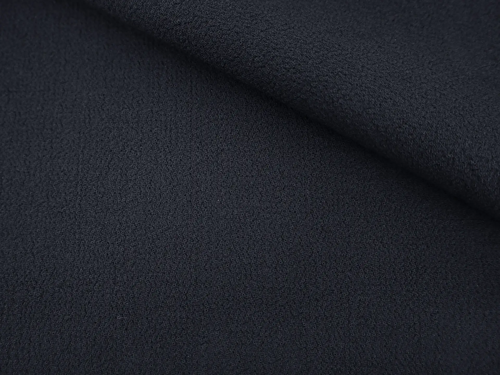 Italian Wool Double Crepe in Midnight Navy