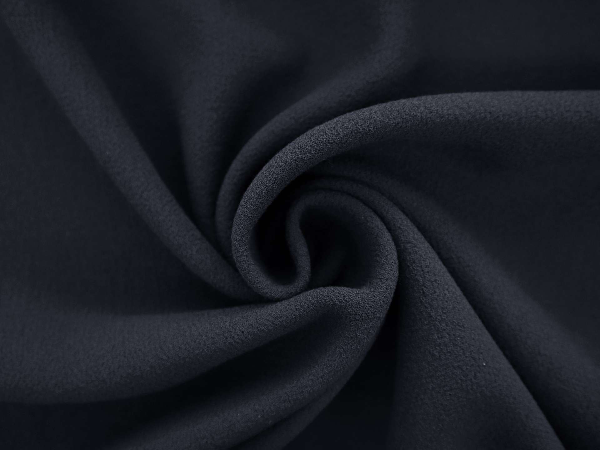 Italian Wool Double Crepe in Midnight Navy