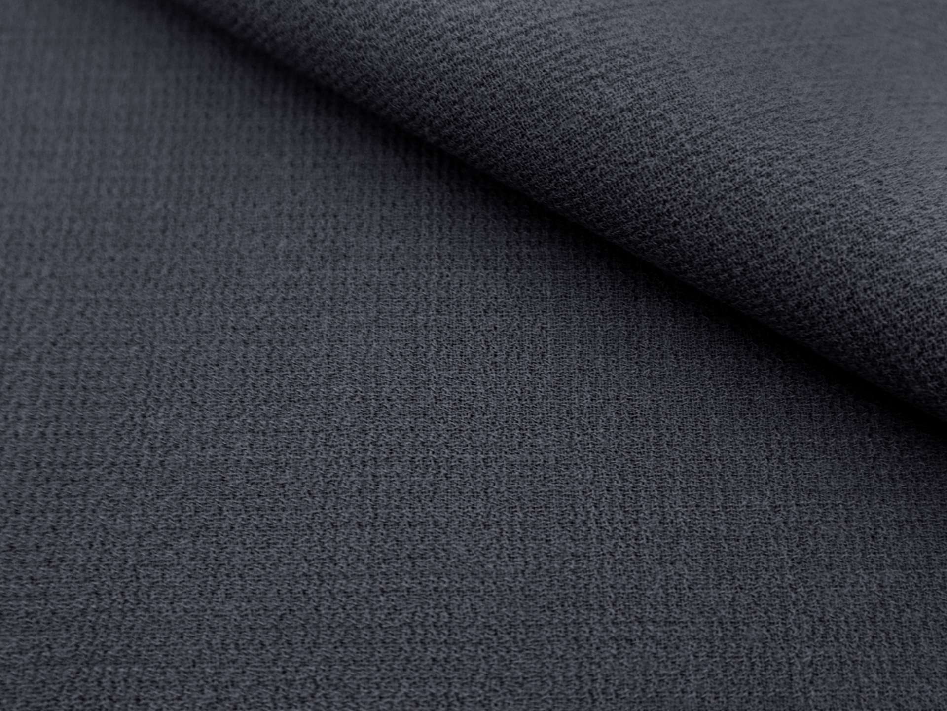Stretch Wool Double Crepe in Charcoal