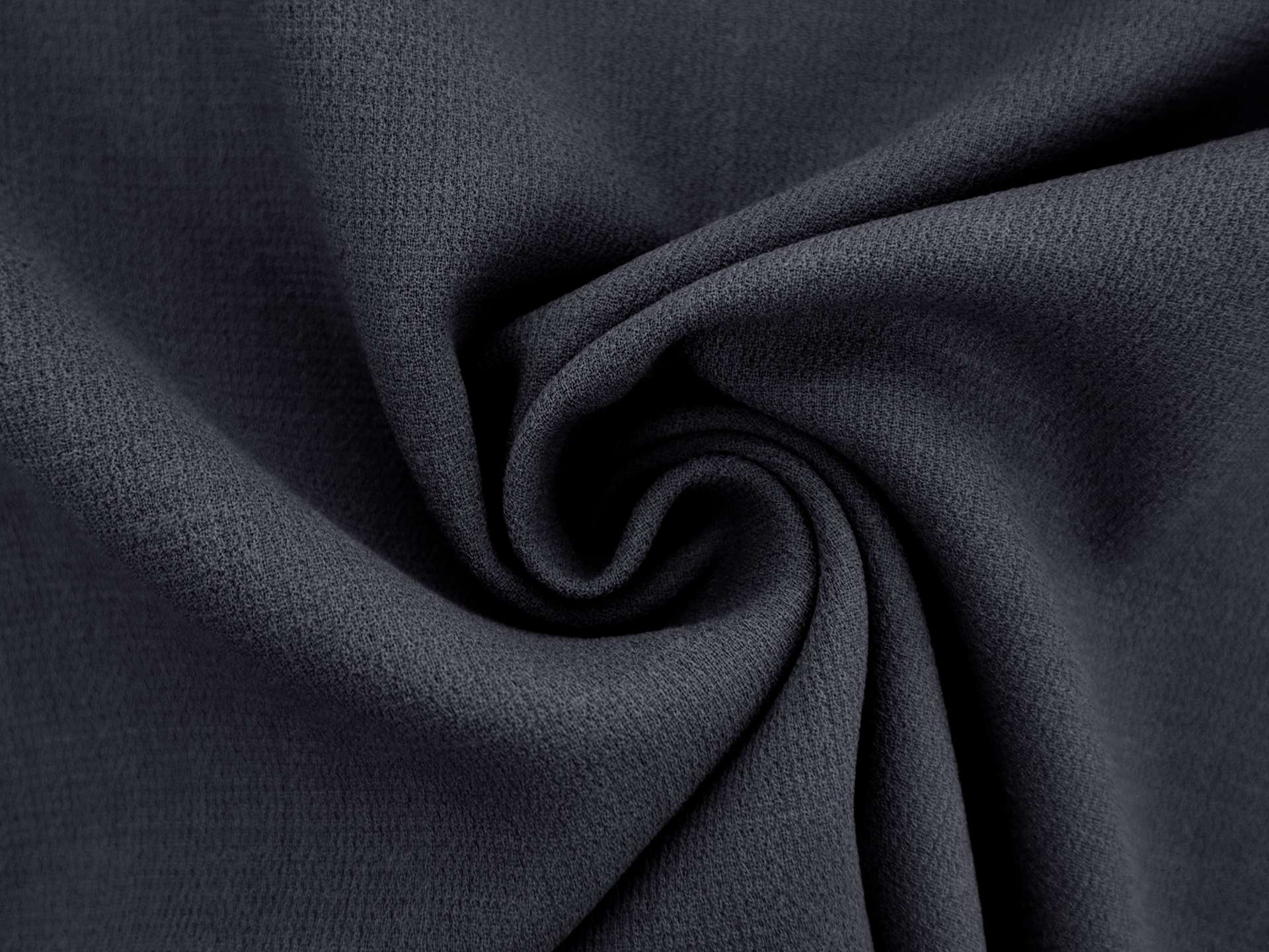 Stretch Wool Double Crepe in Charcoal