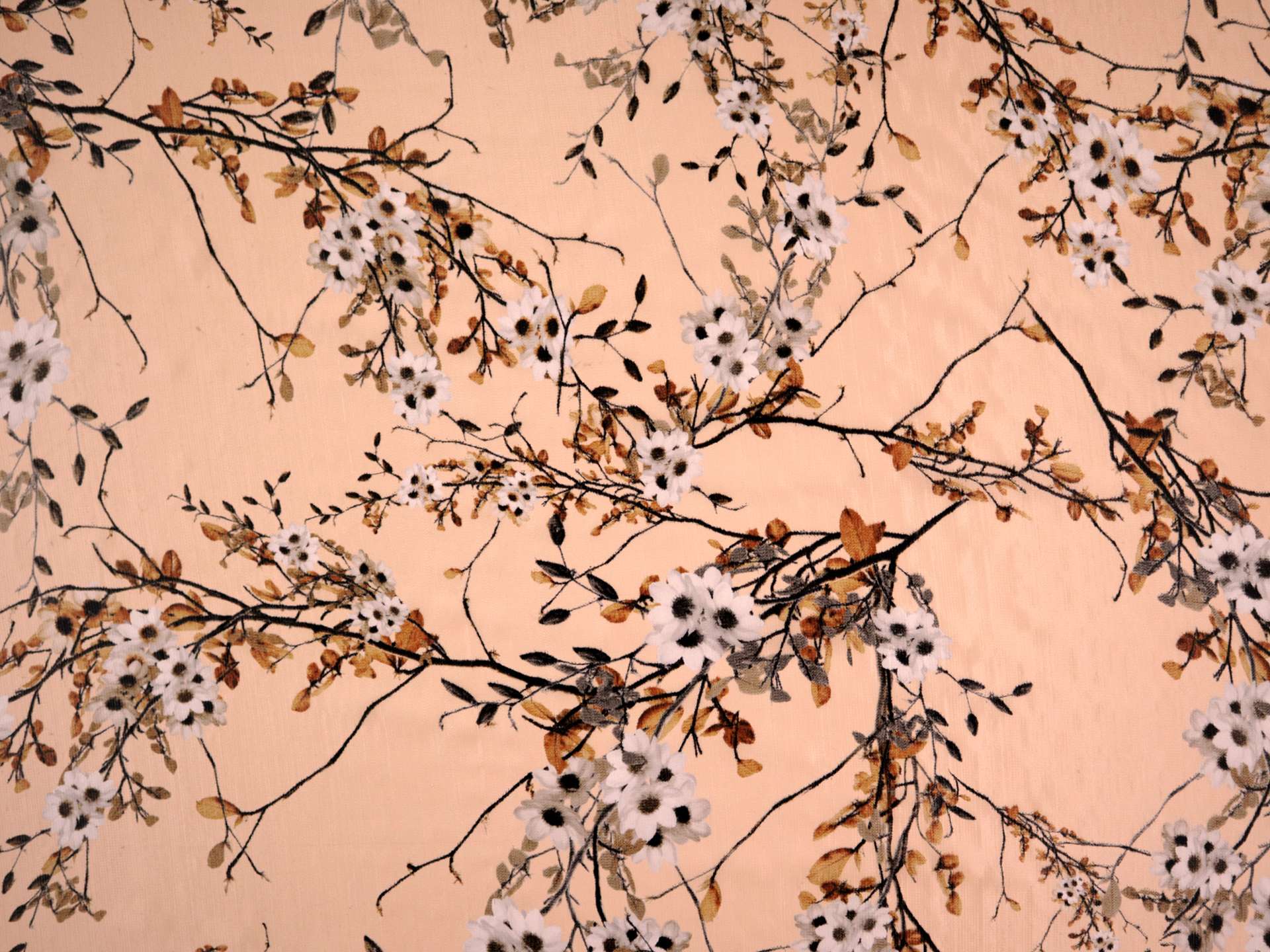 Silk and Lurex Light Weight Crepe with Floral Pattern