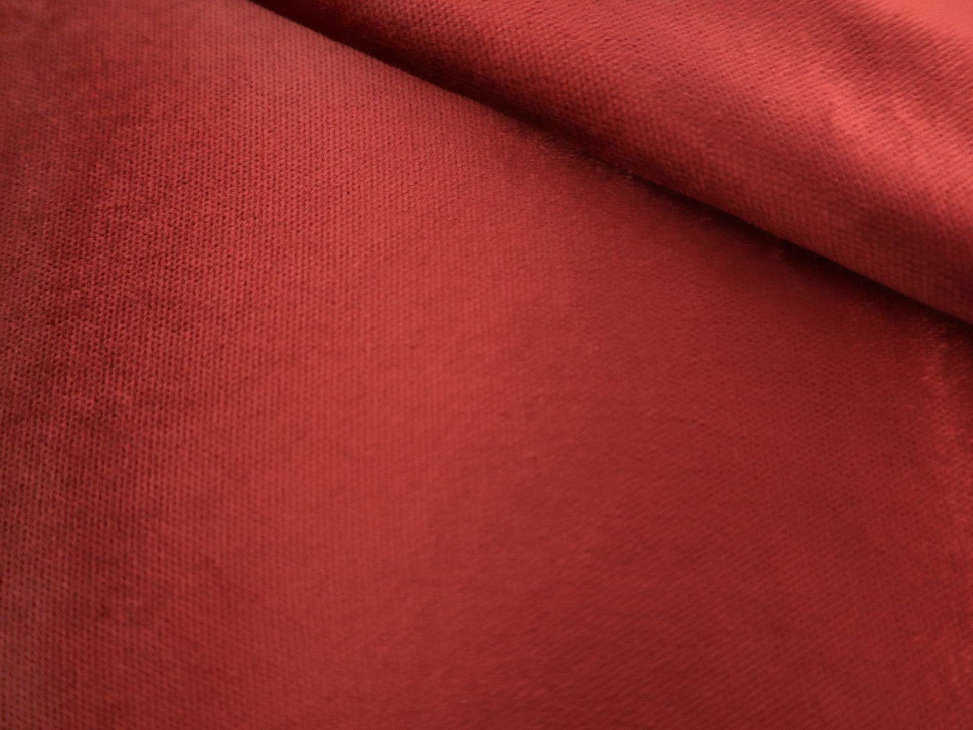 Silk & Rayon Panné Velvet in Vermilion