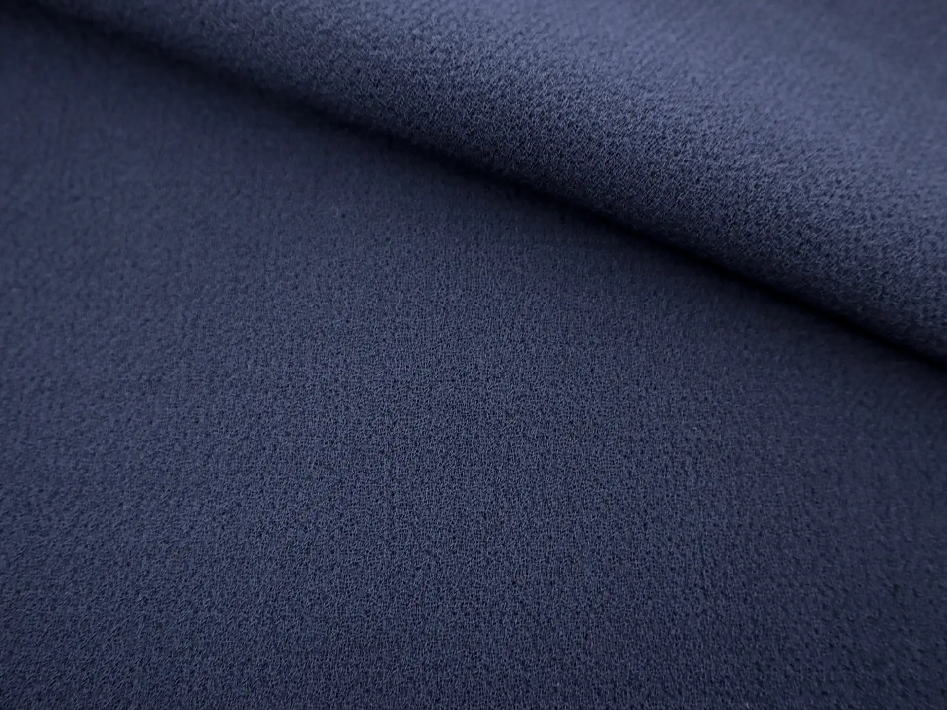Italian Wool Double Crepe in Dark Navy