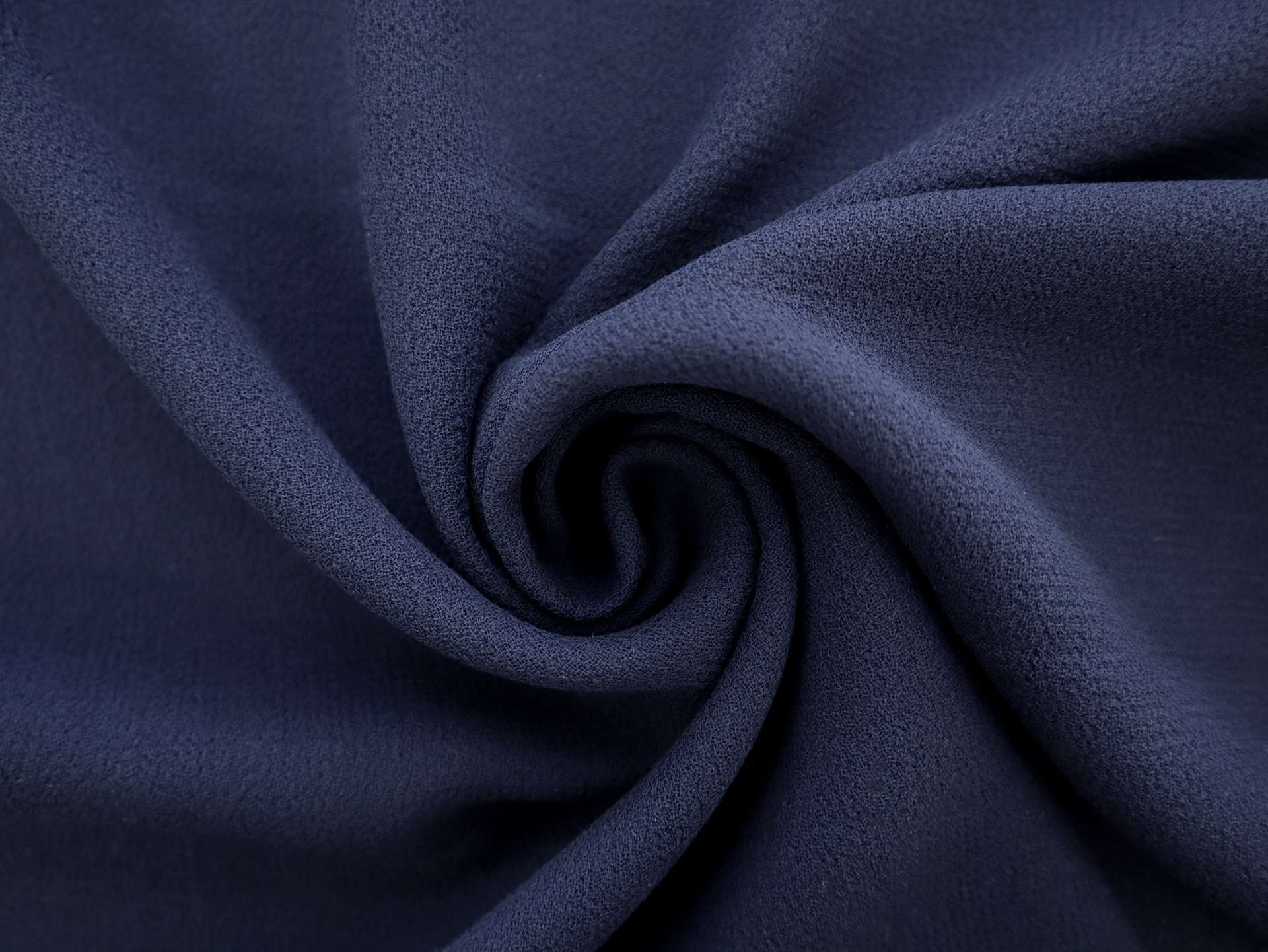 Italian Wool Double Crepe in Dark Navy