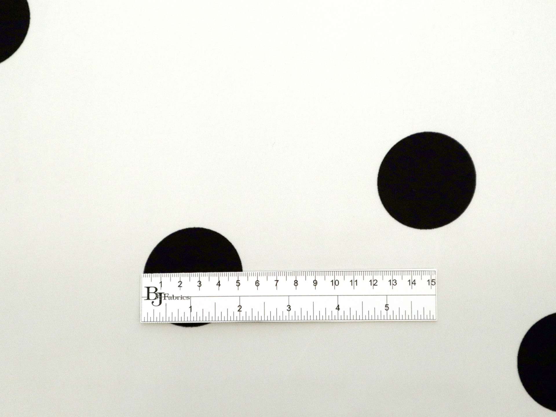 Polyester Liquid Look Satin with Large Polka Dots