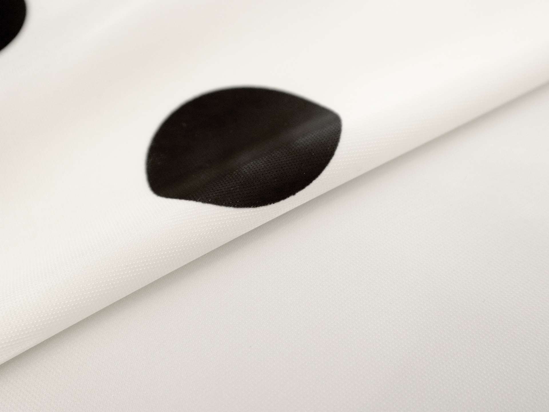 Polyester Liquid Look Satin with Large Polka Dots