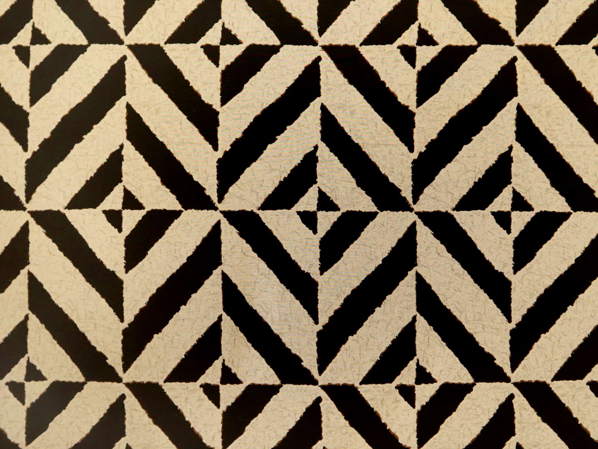 Printed Silk Crepe de Chine Stripe On Yellow Black Background