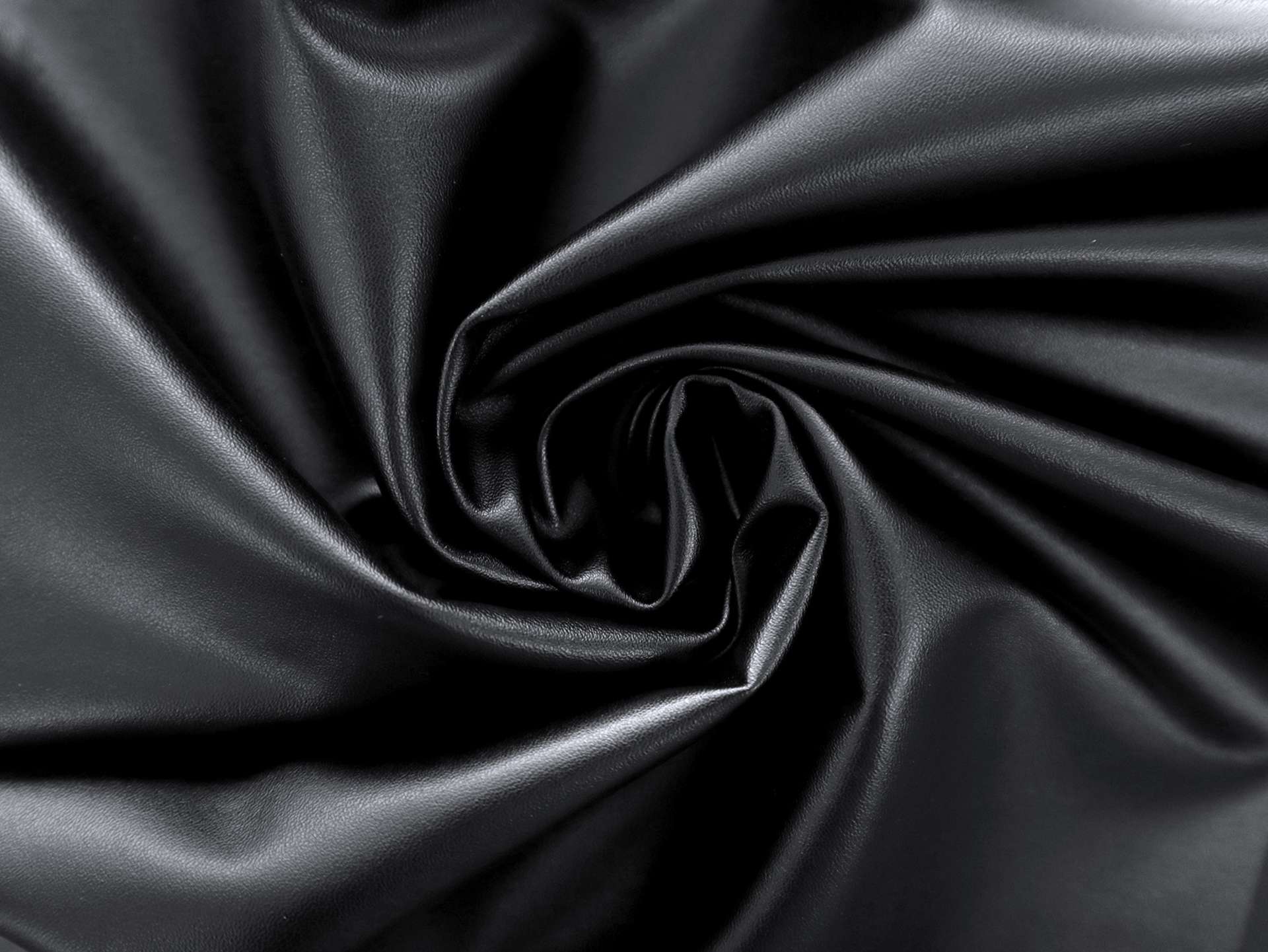 Stretch Faux Leather in Black