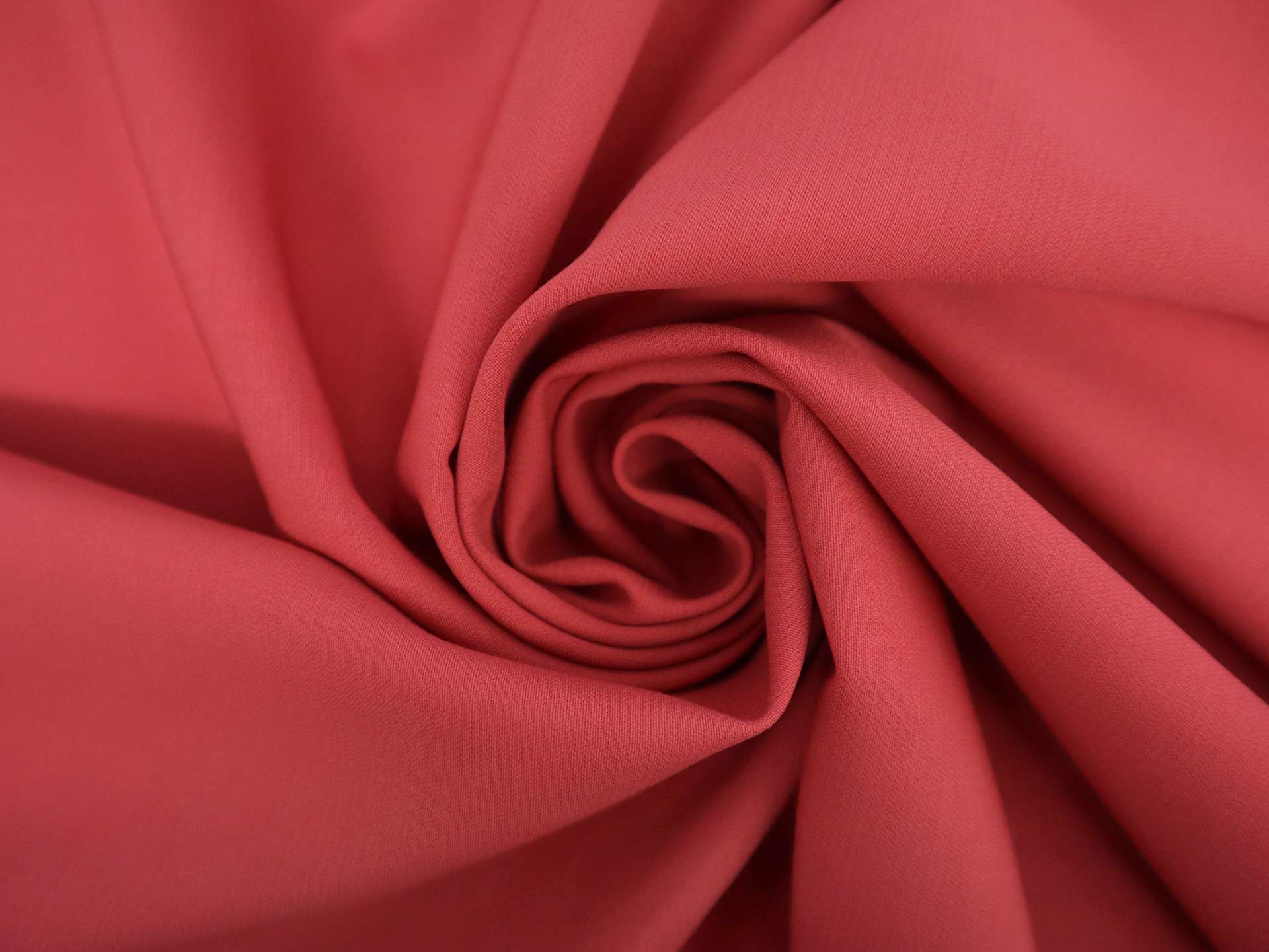 Italian Super 130s Wool Satin Faille in Coral Red