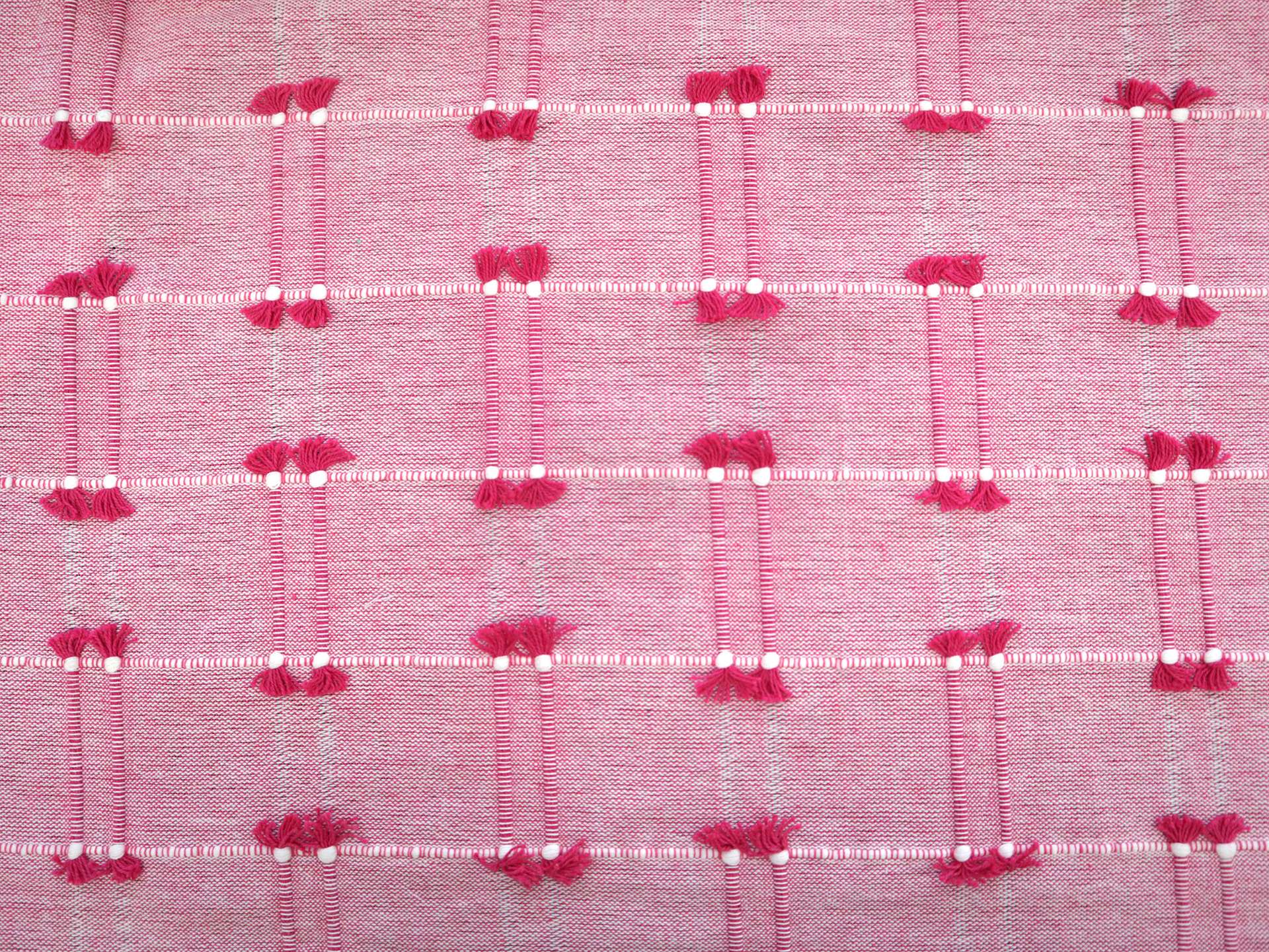 Cotton Novelty with Pink Tassles