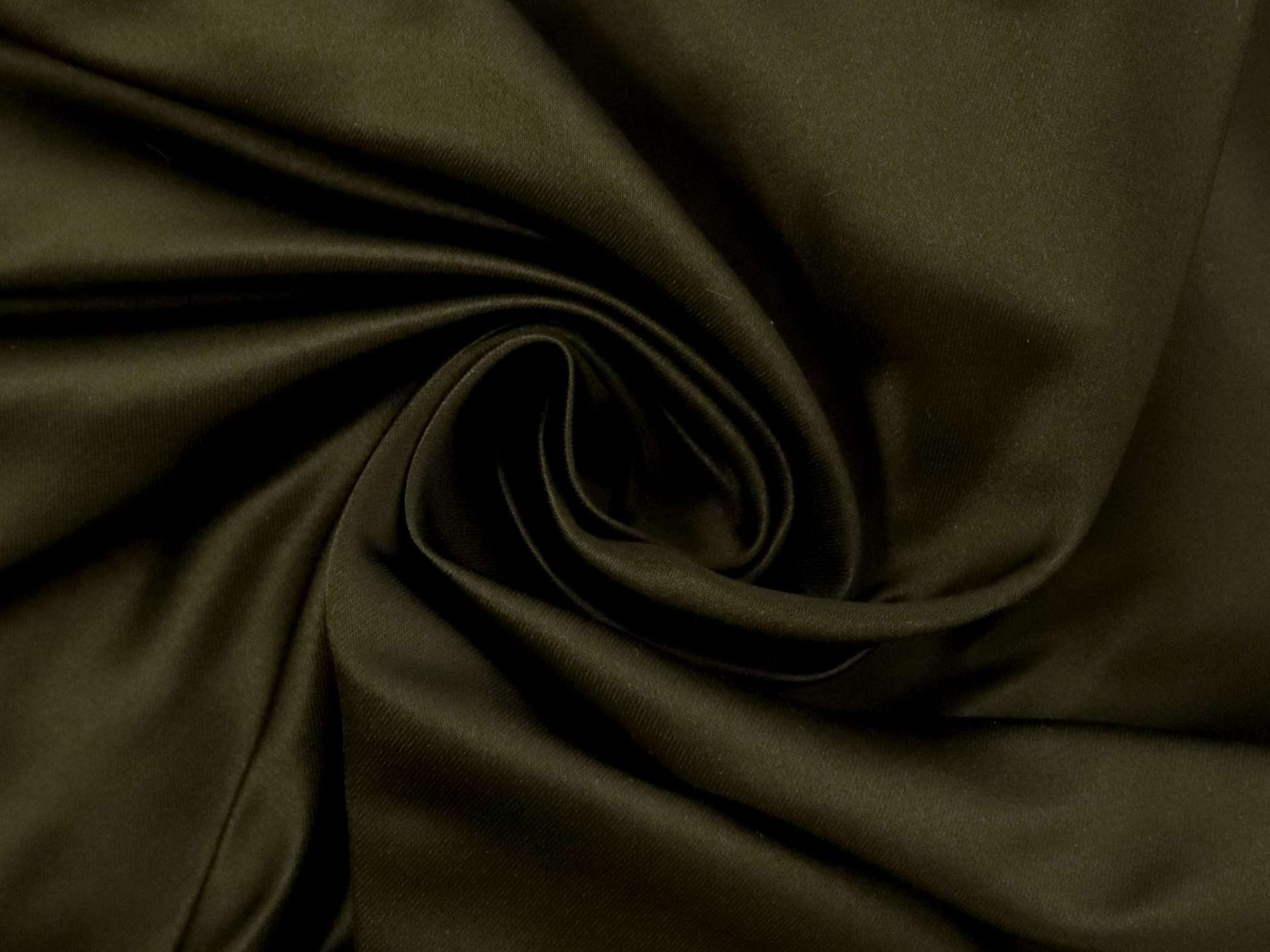 Silk and Rayon Duchesse Satin in Midnight Green