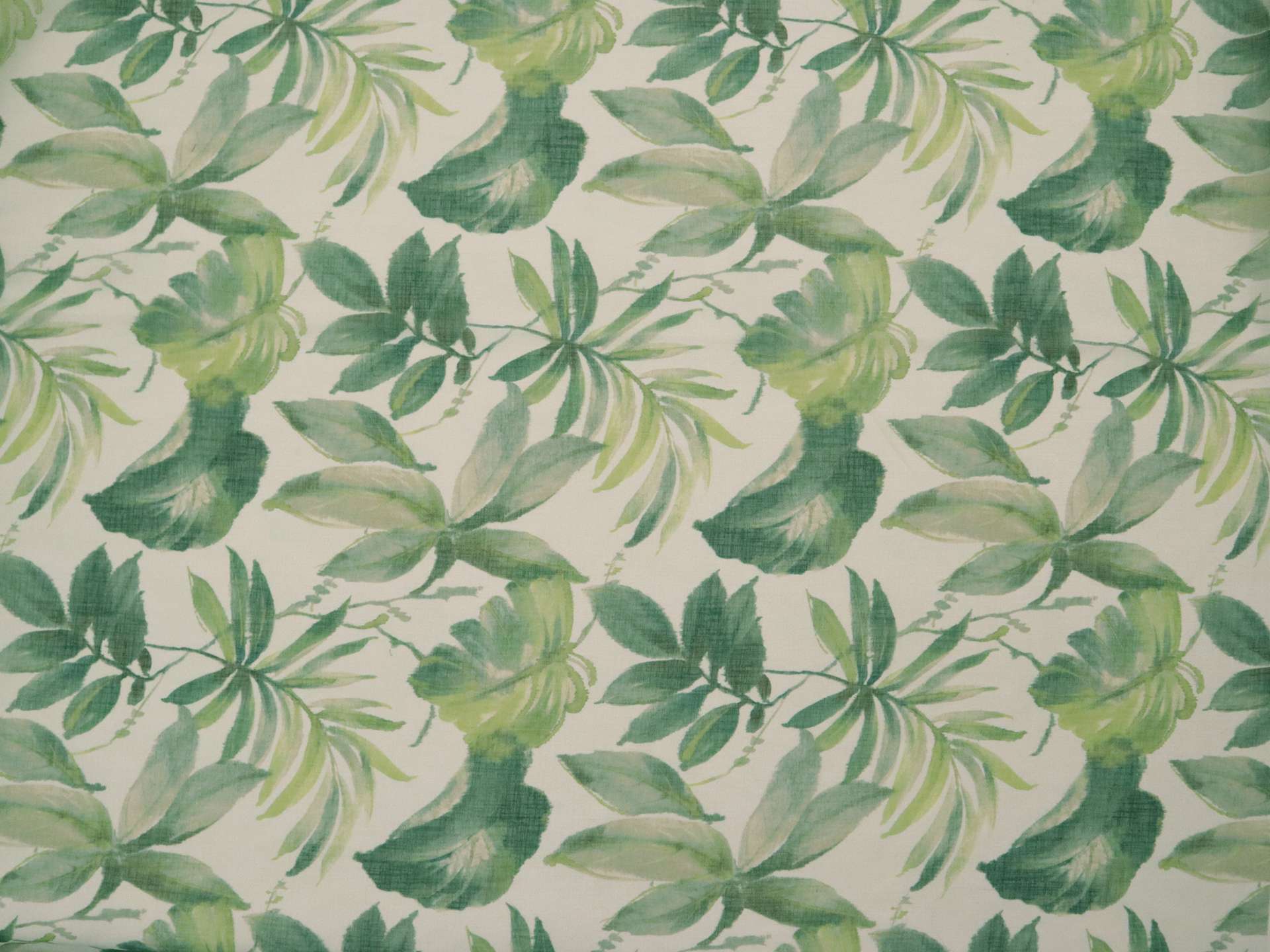 Polyester Gauze with Tropical Leaves Print 