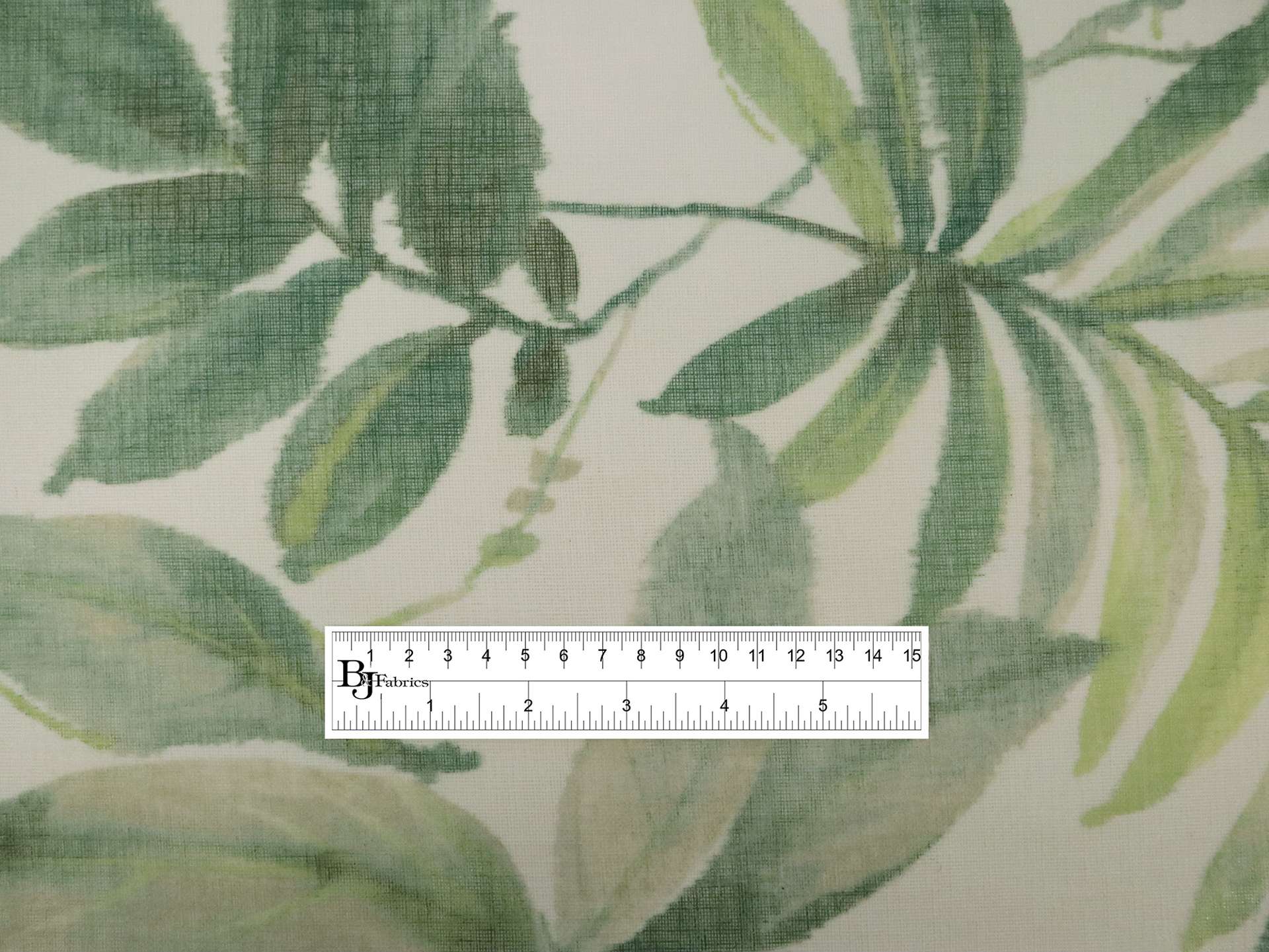Polyester Gauze with Tropical Leaves Print 