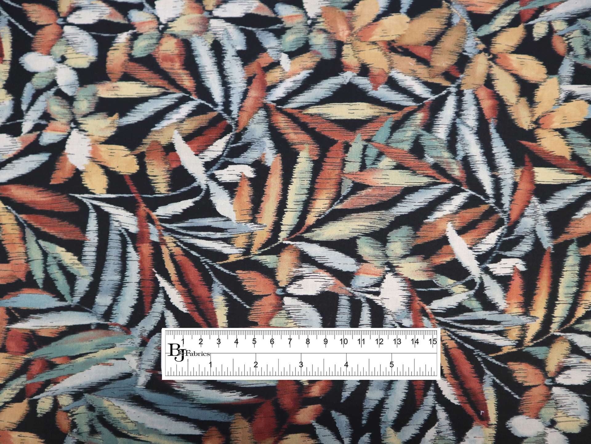 Pima Cotton Print with Leaf Pattern 