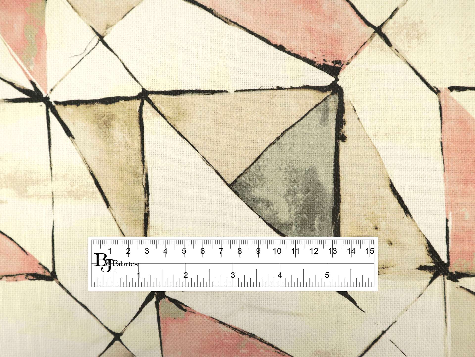 Linen and Cotton Upholstery with Stained Glass Print