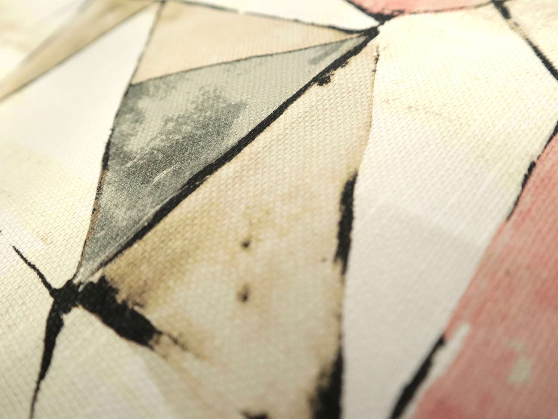 Linen and Cotton Upholstery with Stained Glass Print