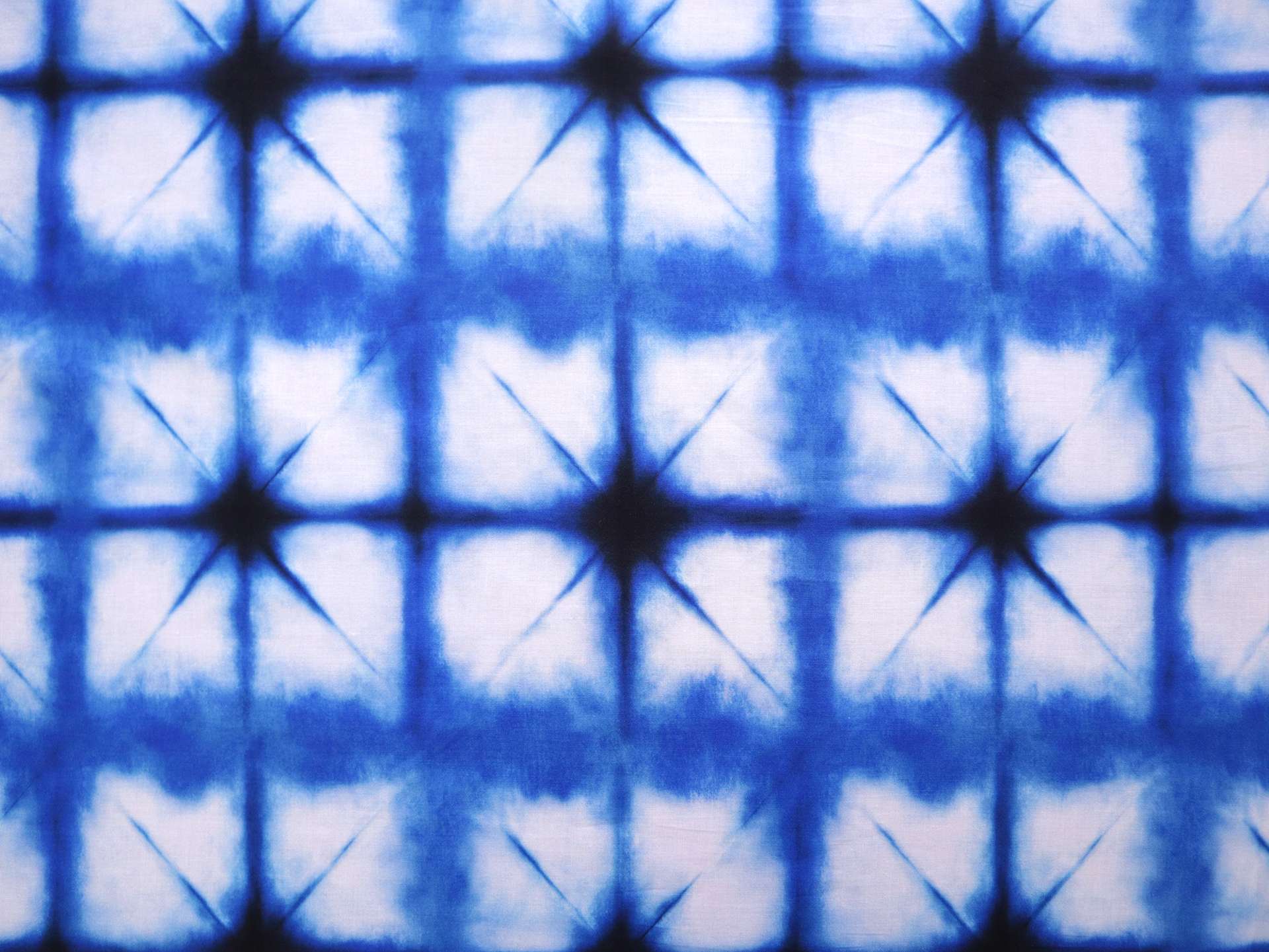 Cotton Broadcloth with Electric Blue Tie-Dye Print