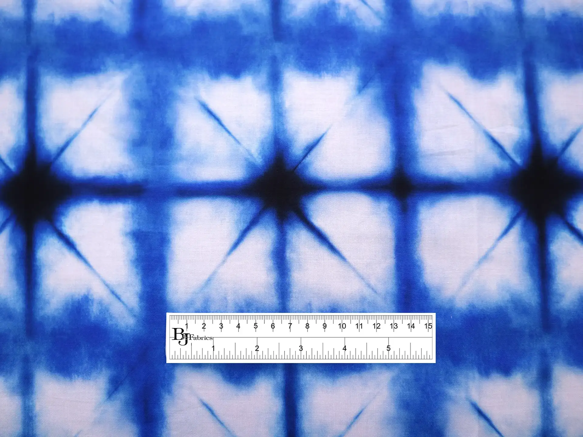 Cotton Broadcloth with Electric Blue Tie-Dye Print