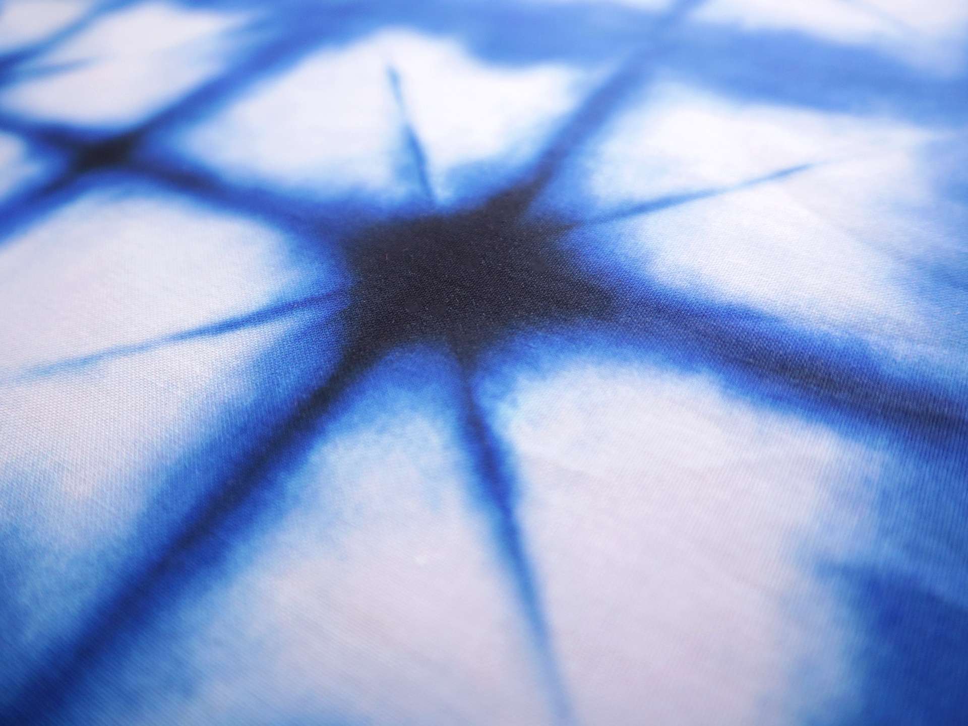 Cotton Broadcloth with Electric Blue Tie-Dye Print