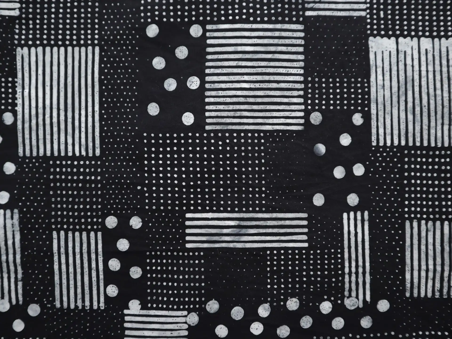 Cotton Batik with Patchwork Print