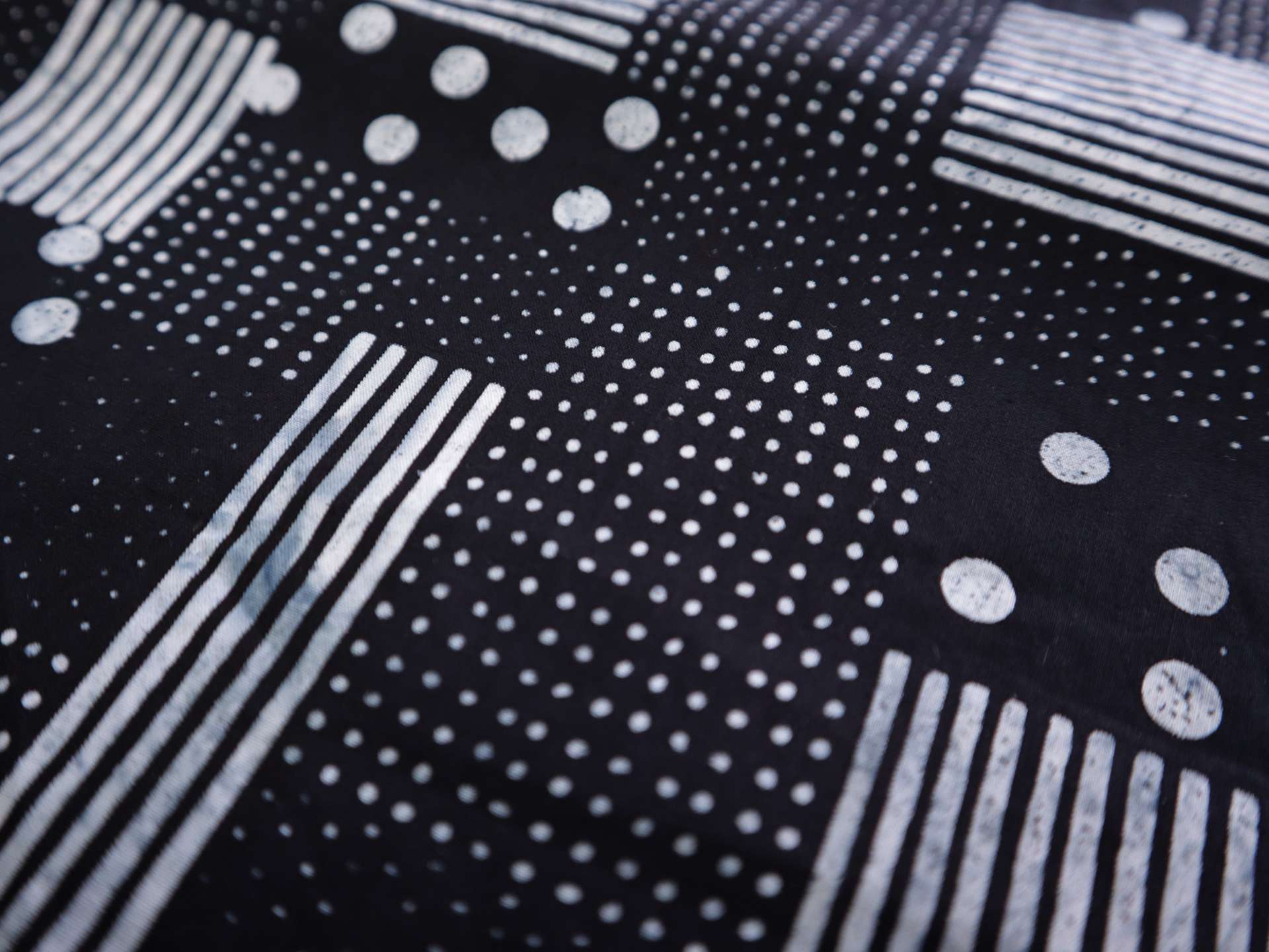 Cotton Batik with Patchwork Print