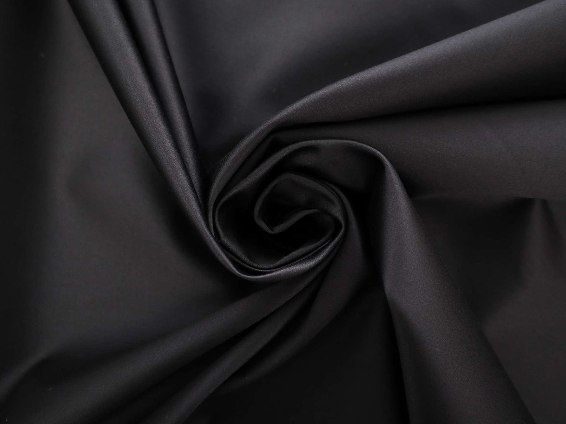 Heavy Cotton Satin in Black