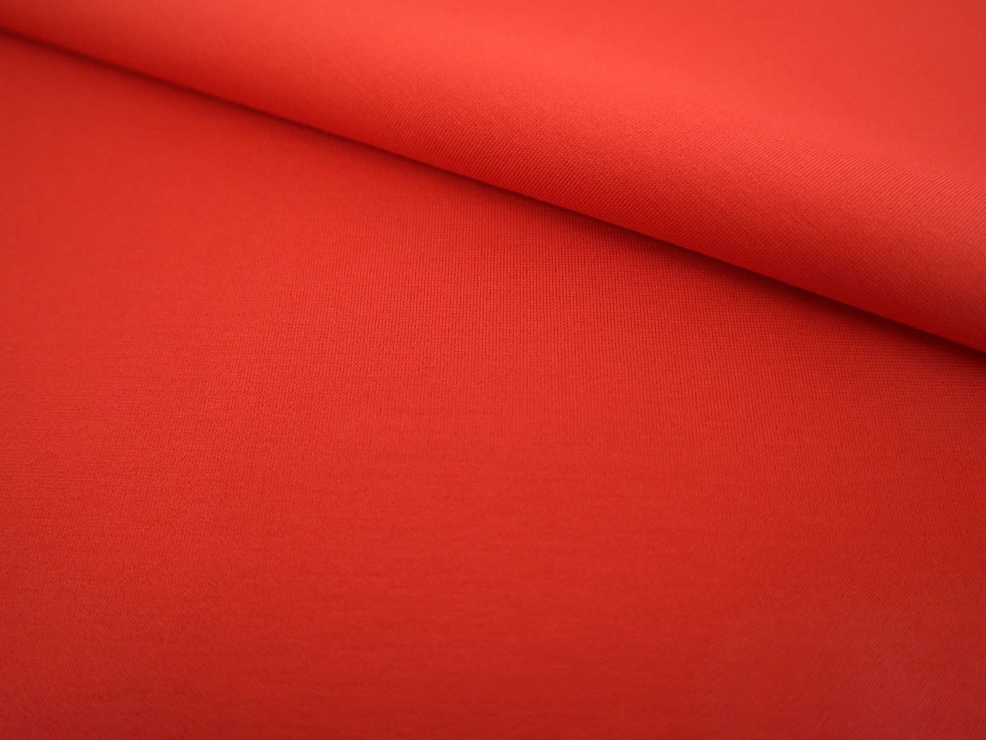 Lightweight Ponte Knit in Red Orange