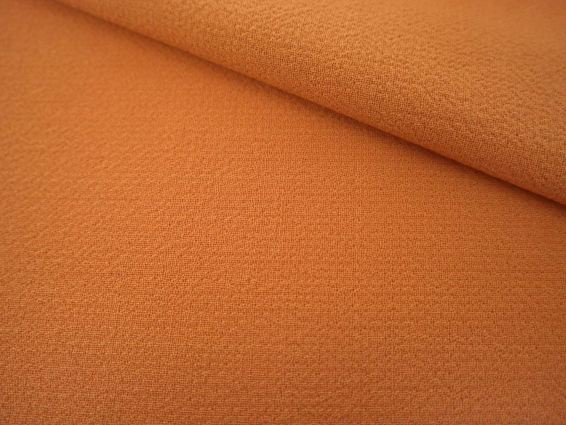 Italian Wool Double Crepe in Pumpkin