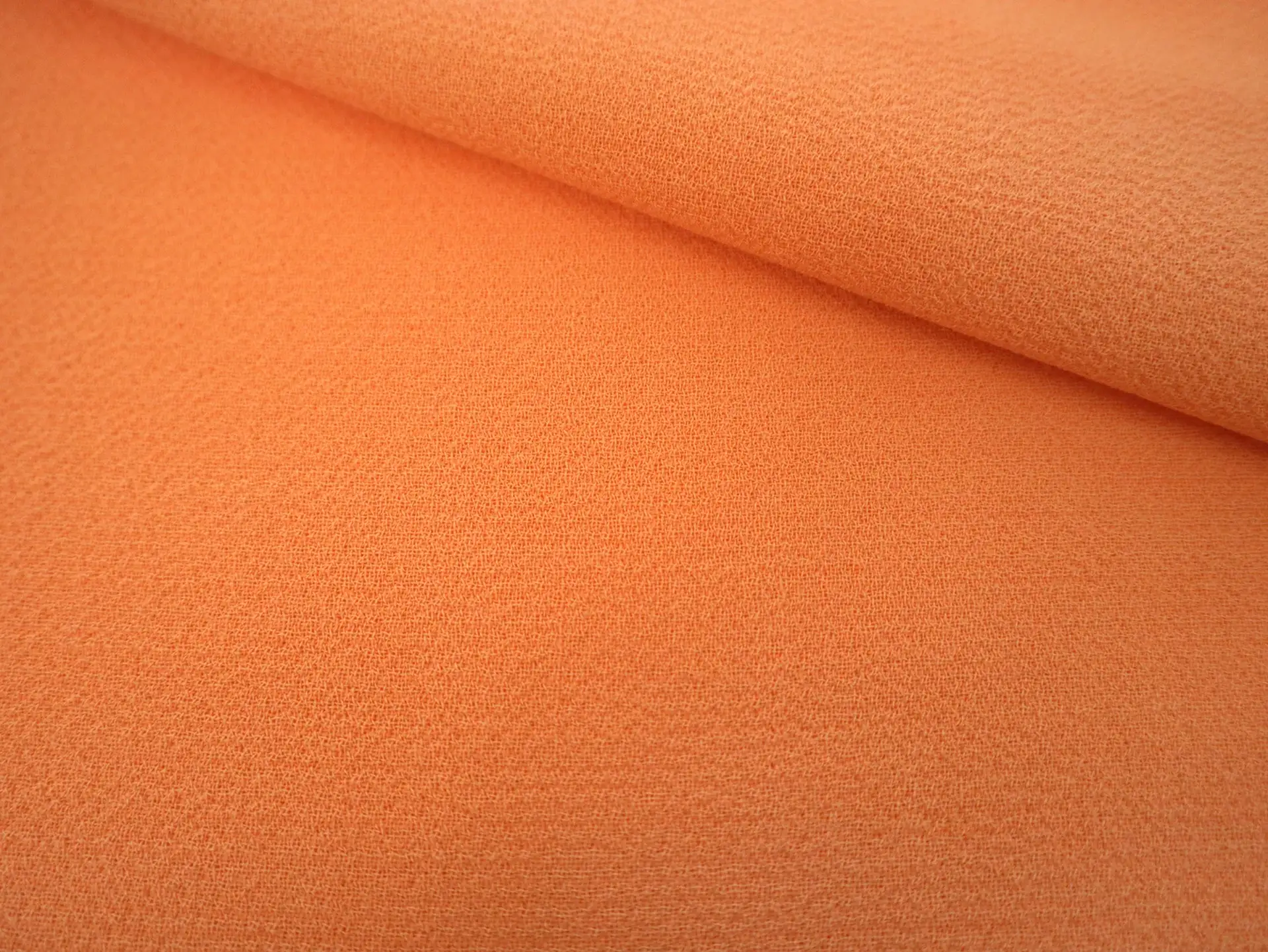 Italian Wool Double Crepe in Bright Orange