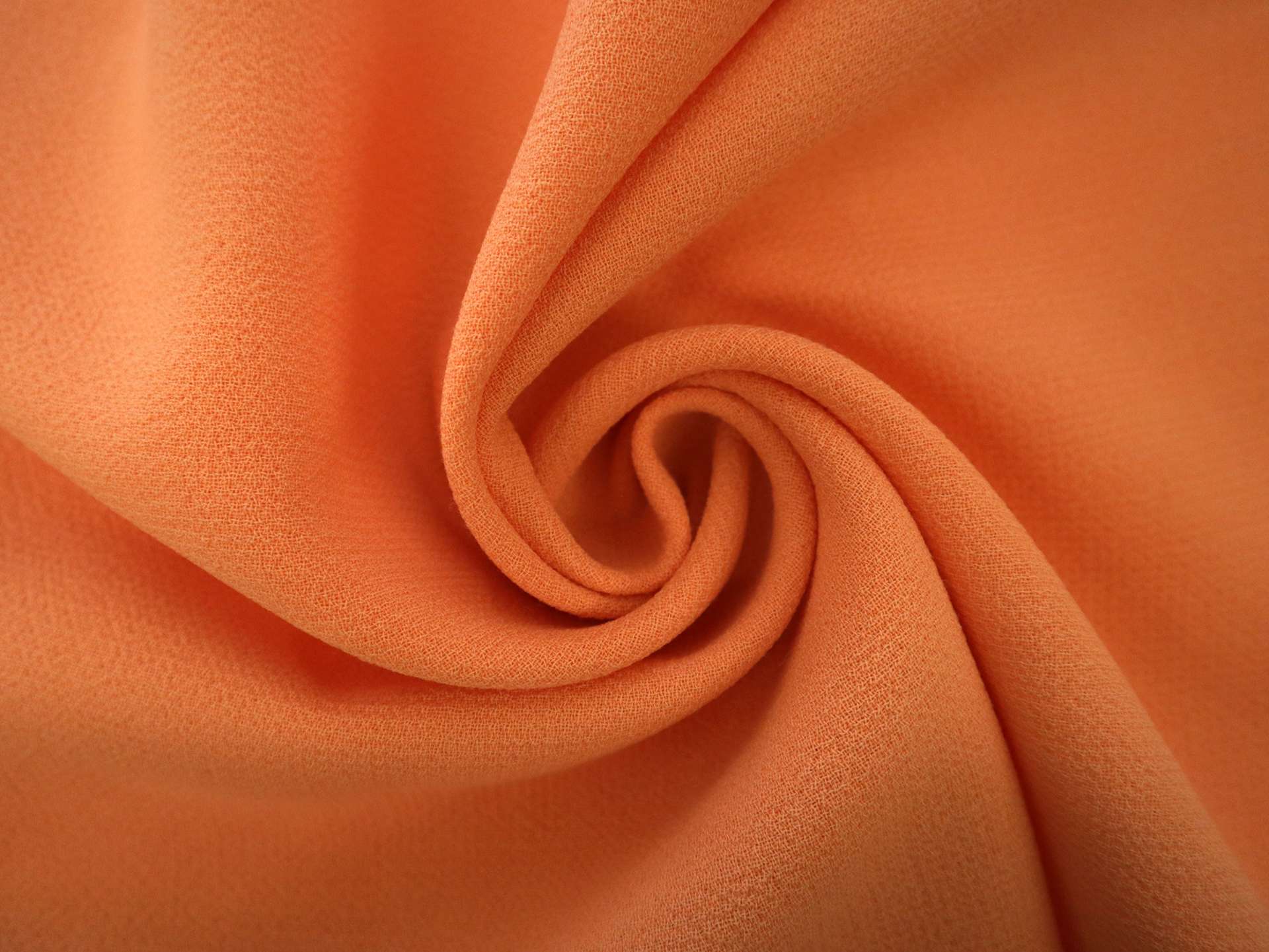 Italian Wool Double Crepe in Bright Orange