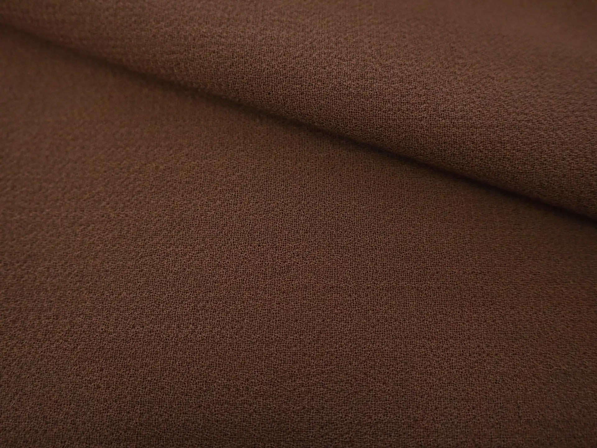 Italian Wool Double Crepe in Chestnut