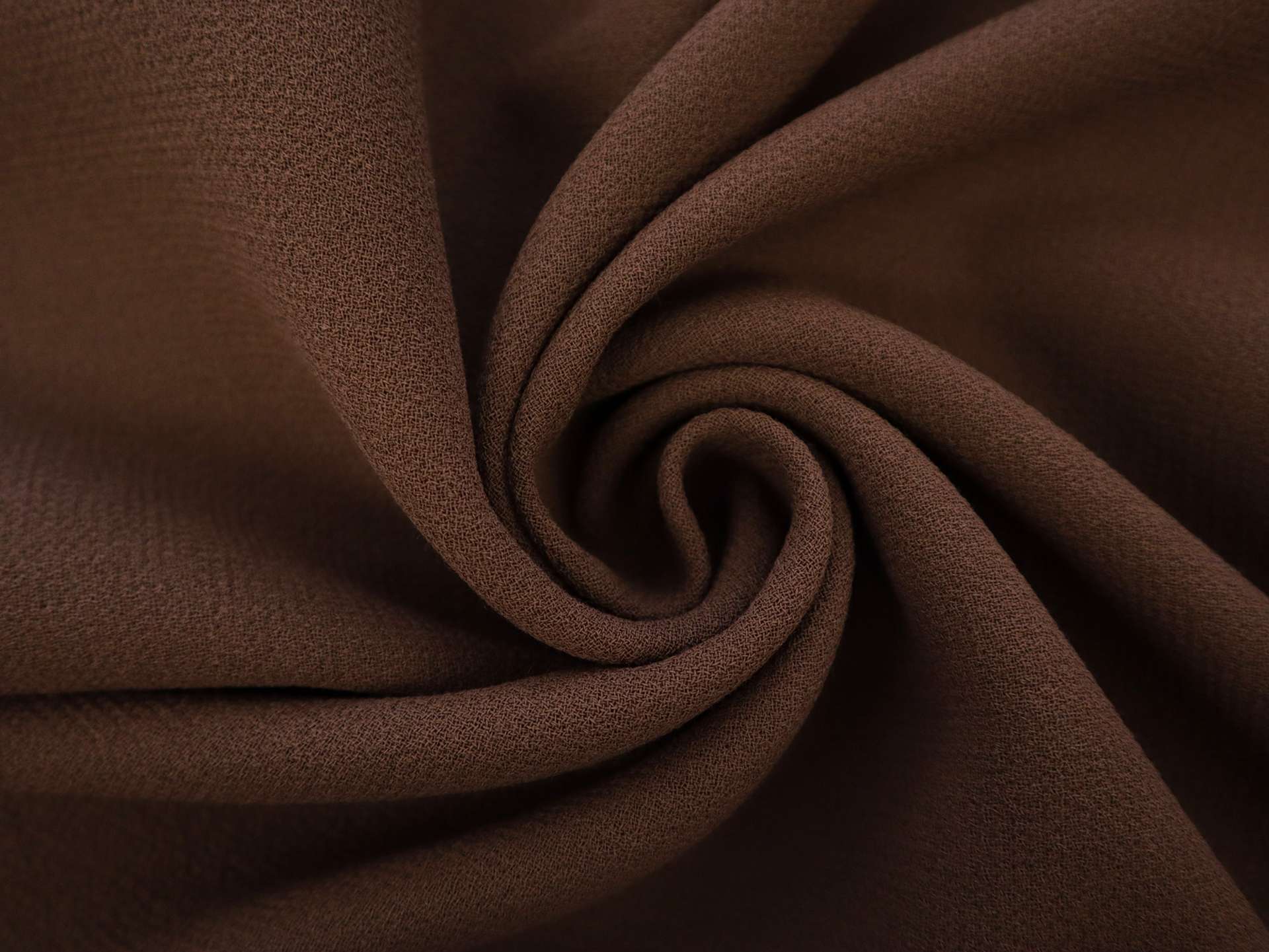 Italian Wool Double Crepe in Chestnut