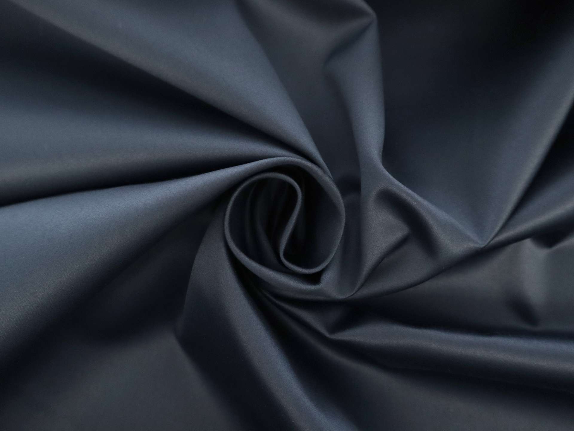 Heavy Cotton Satin in Navy
